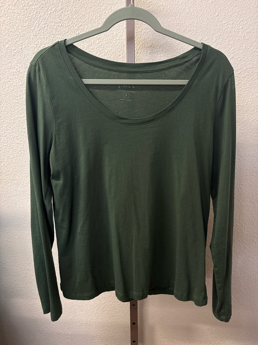 Pact Size M Dark Green Top