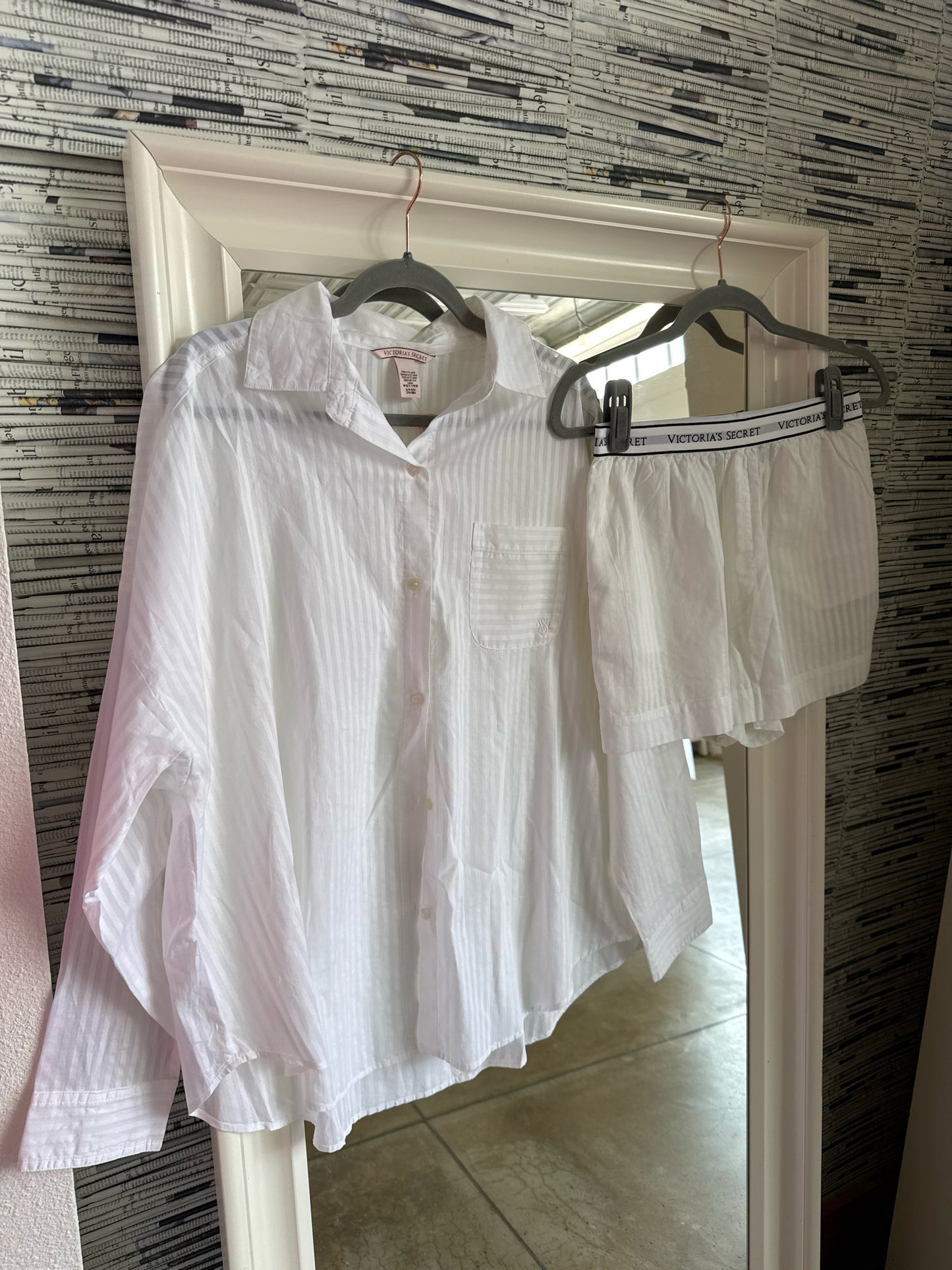 Victorias Secret Size S White Two PC Set