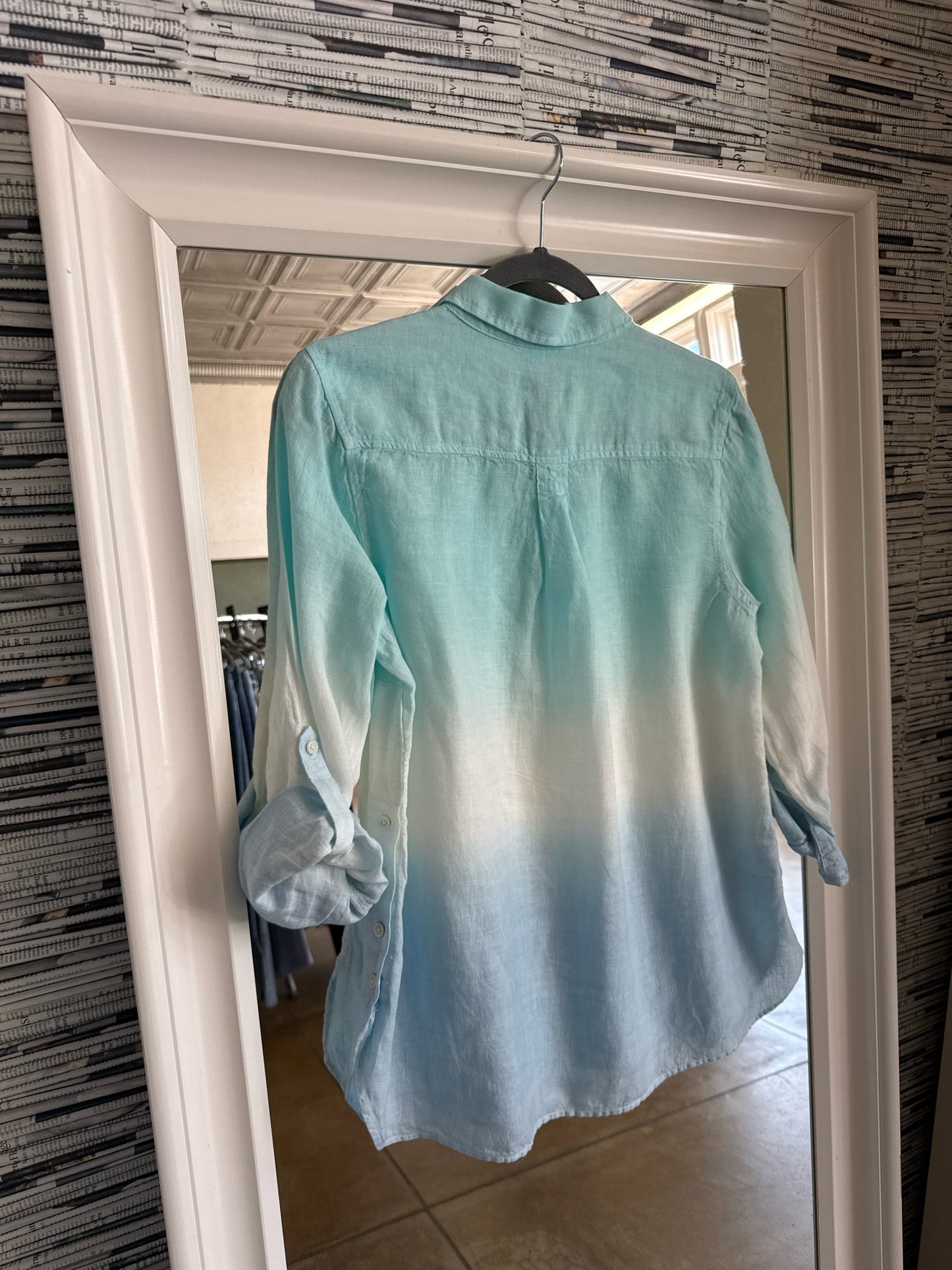 TALBOTS Size MP Blue Top