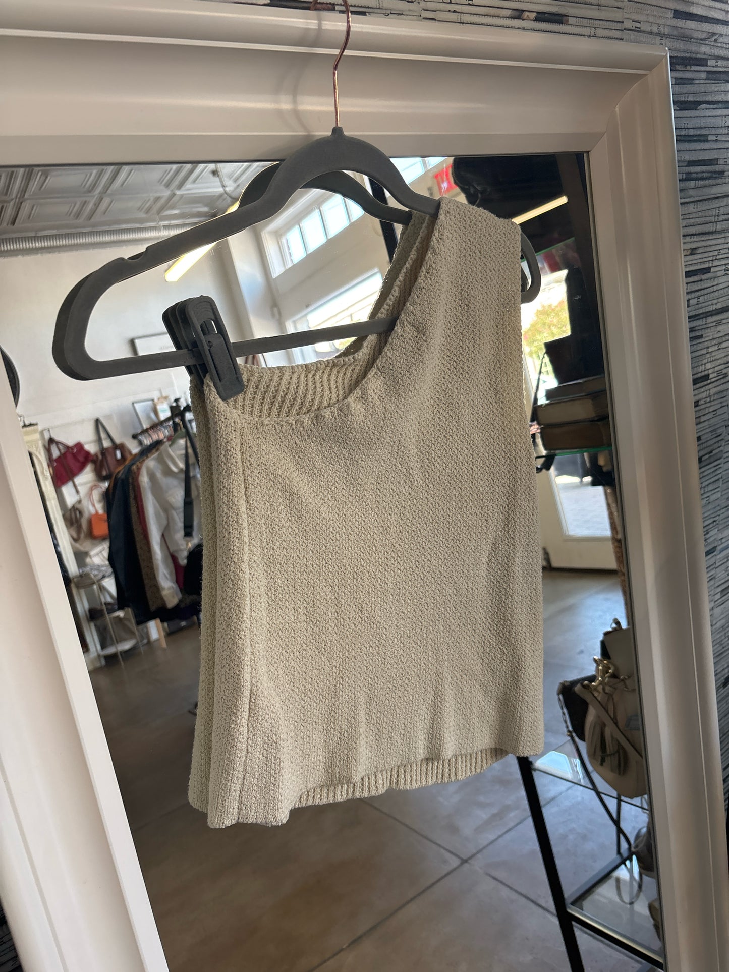 free people Size S Cream Knit Top