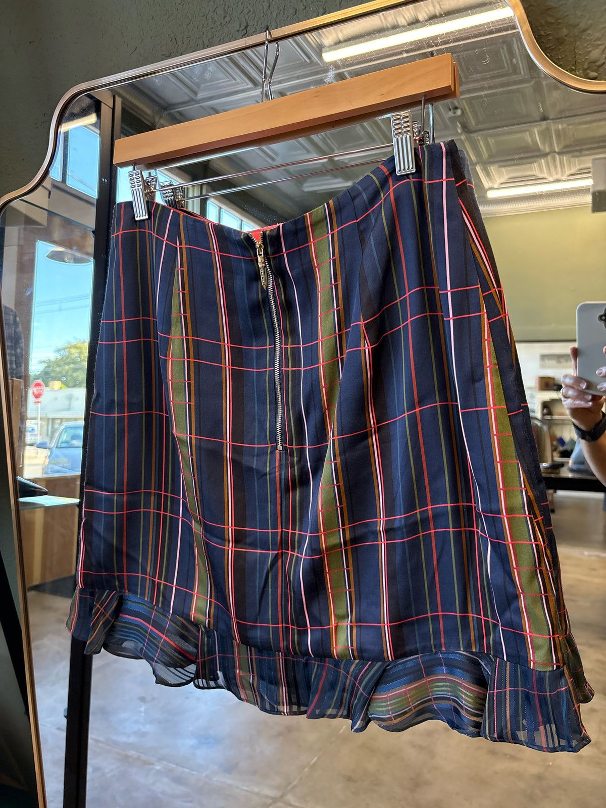 ted baker Size 3 Navy Plaid Skirt