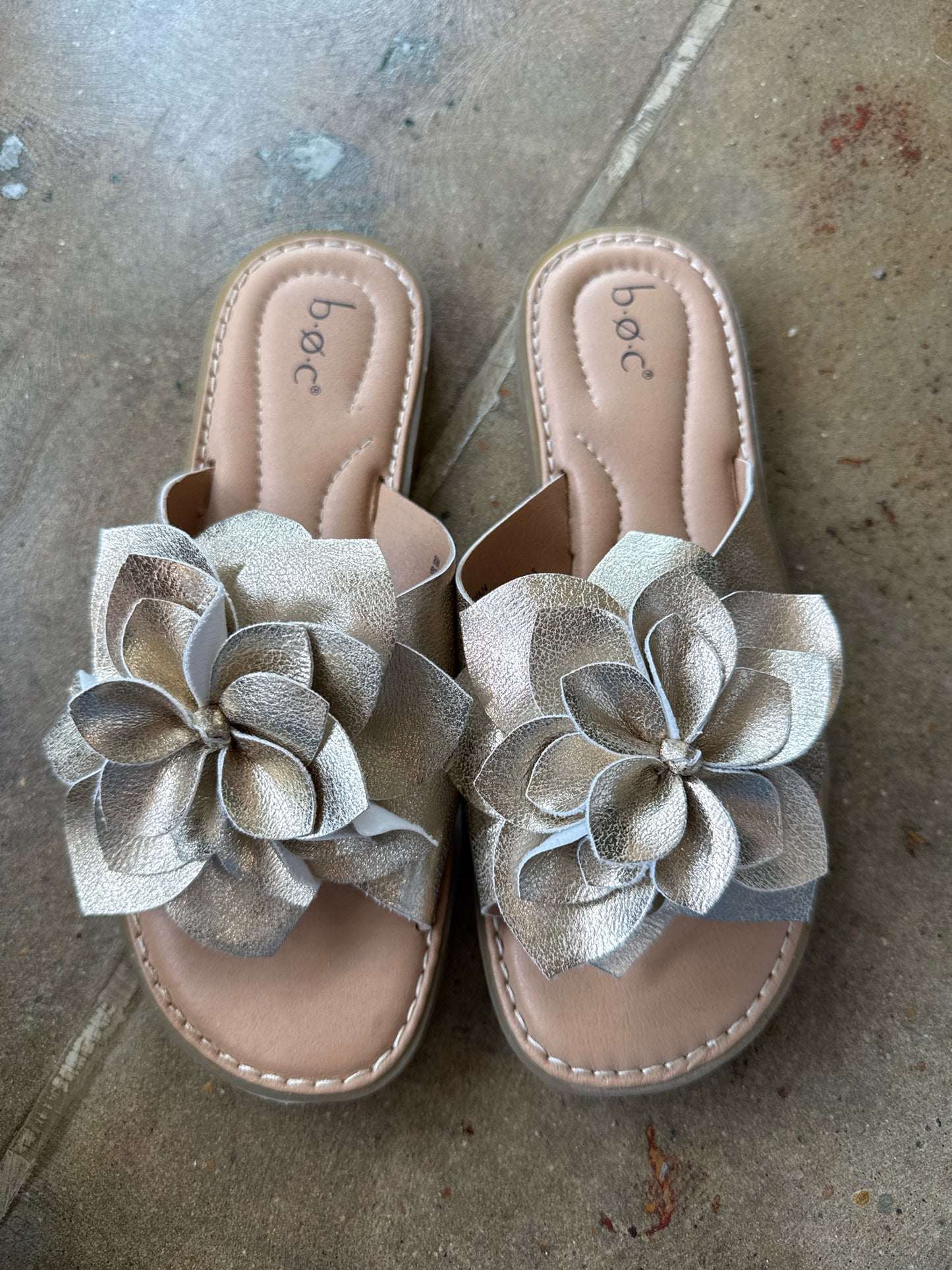 BOC Shoe Size 8 Gold Sandals