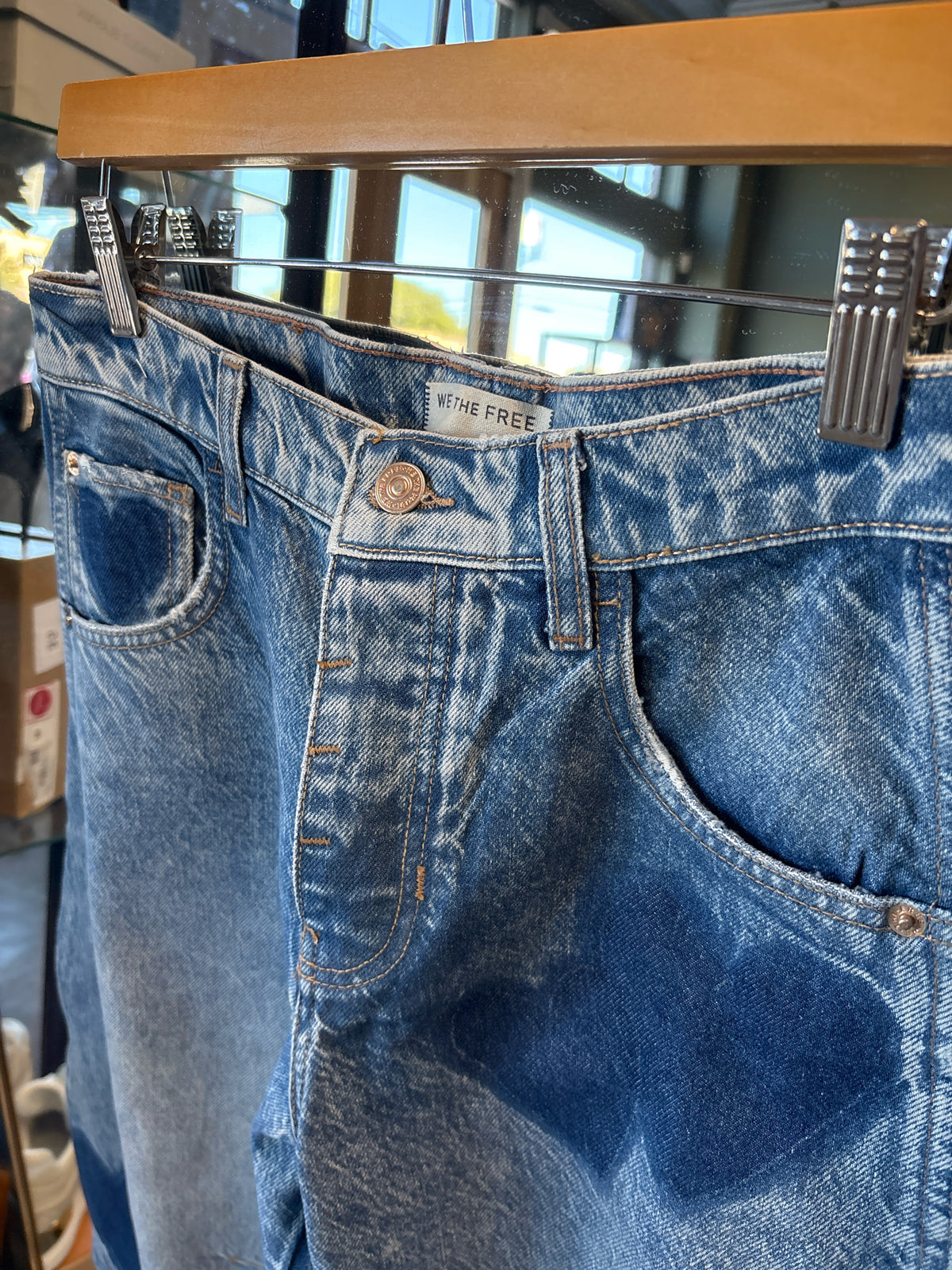 We The Free Size 26 Denim Hearts Jeans