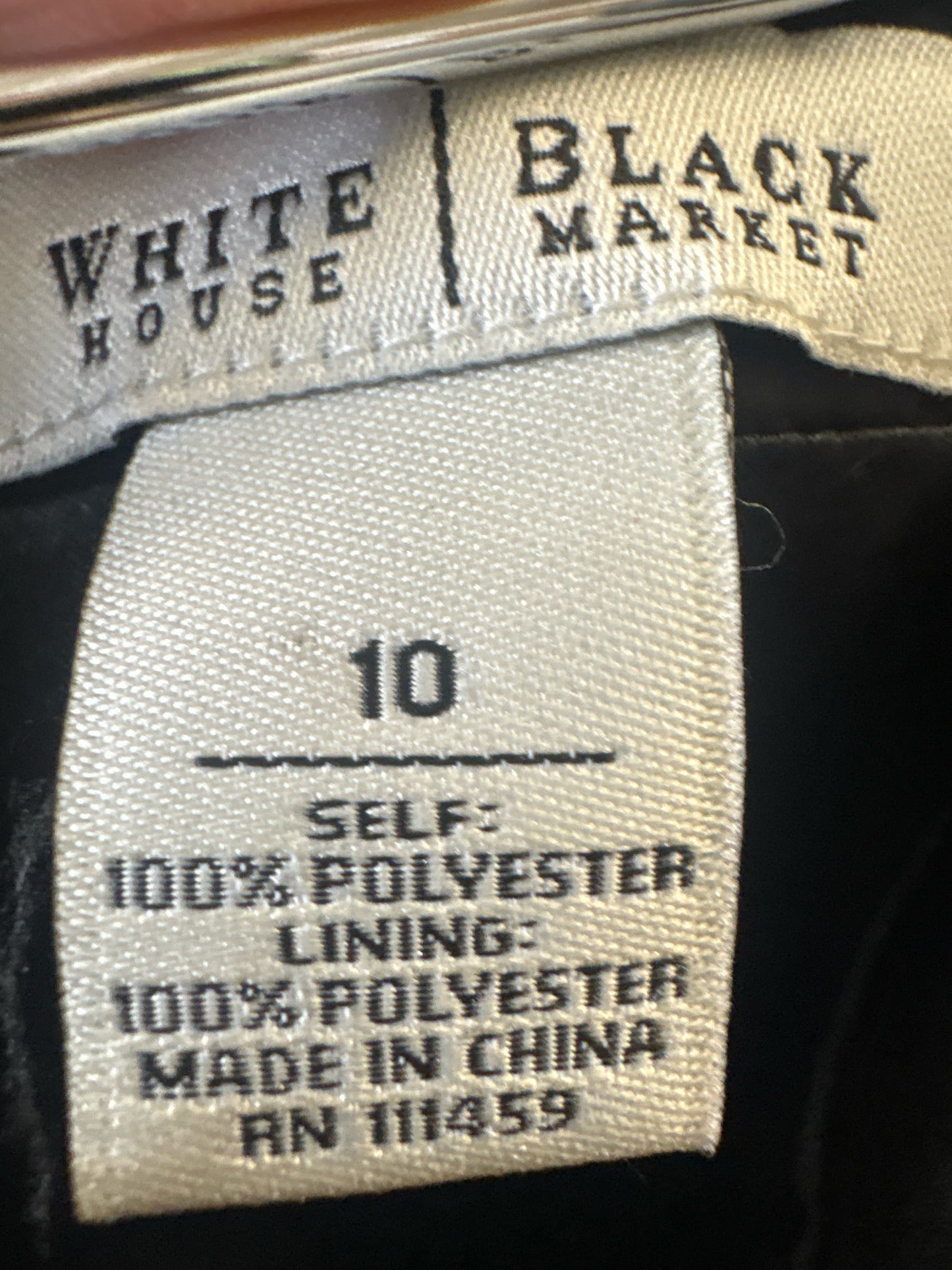 White House Black Market Size 10 Black Dress
