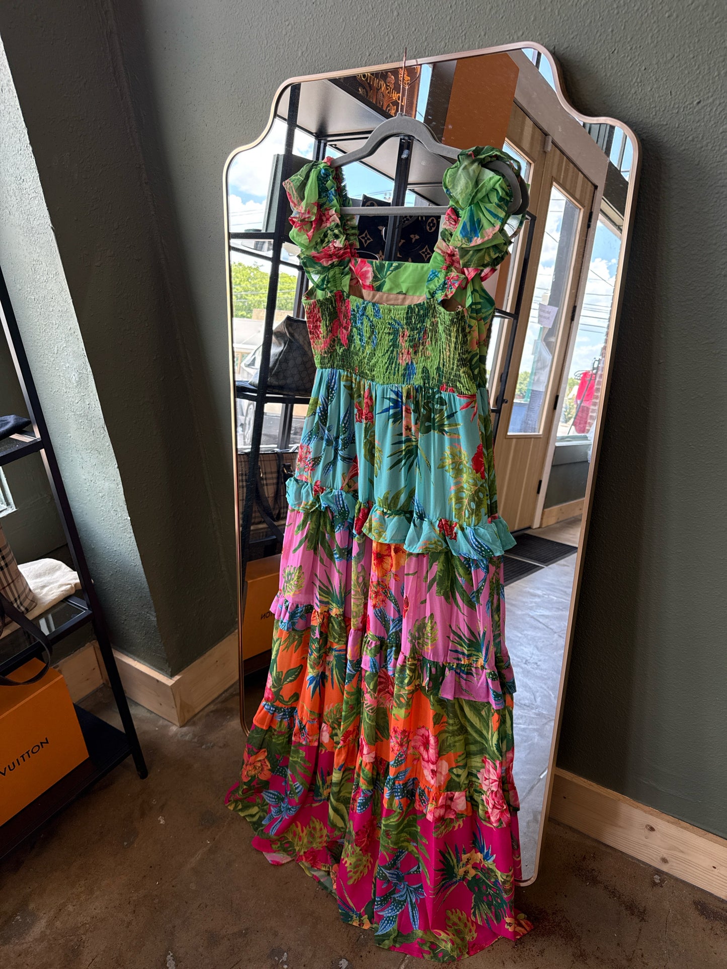 Flying Tomato Size M green/blue/purple Dress