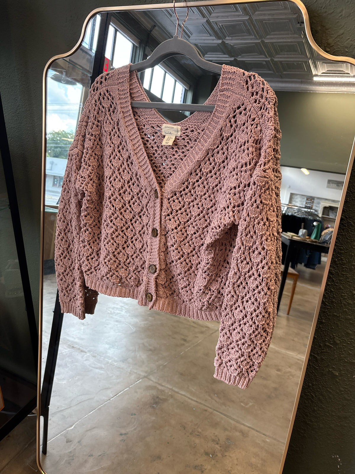 Artelier by Nicole M Size XL Light Pink Cardigan