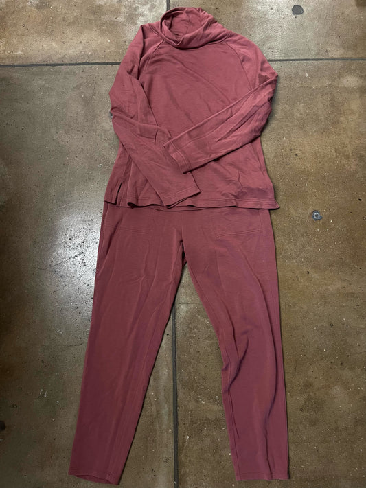 Lou & Grey Size S Dusty Rose Top & Pant Set