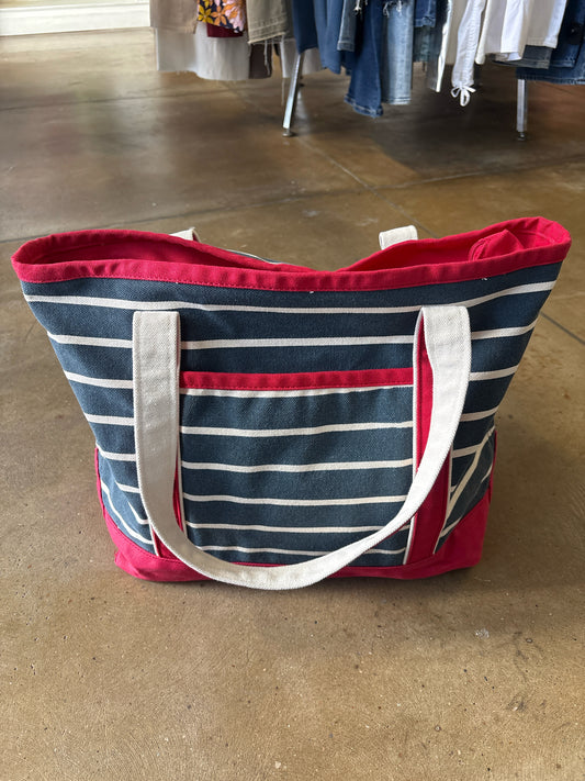 Dawn Patrol Blue/White Stripe Bag