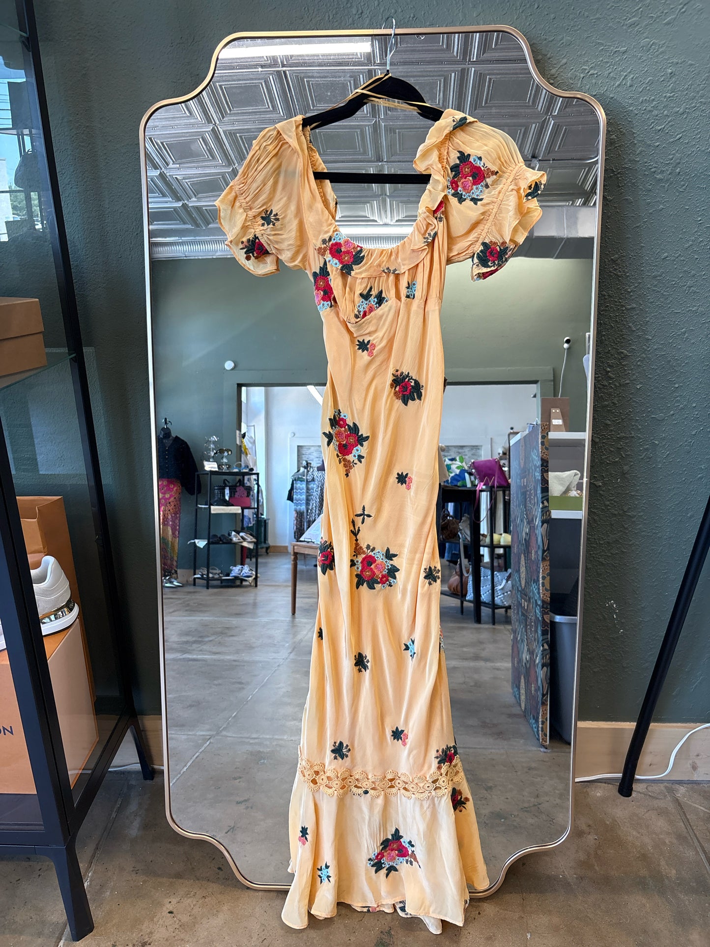 free people Size S Yellow Print Dress