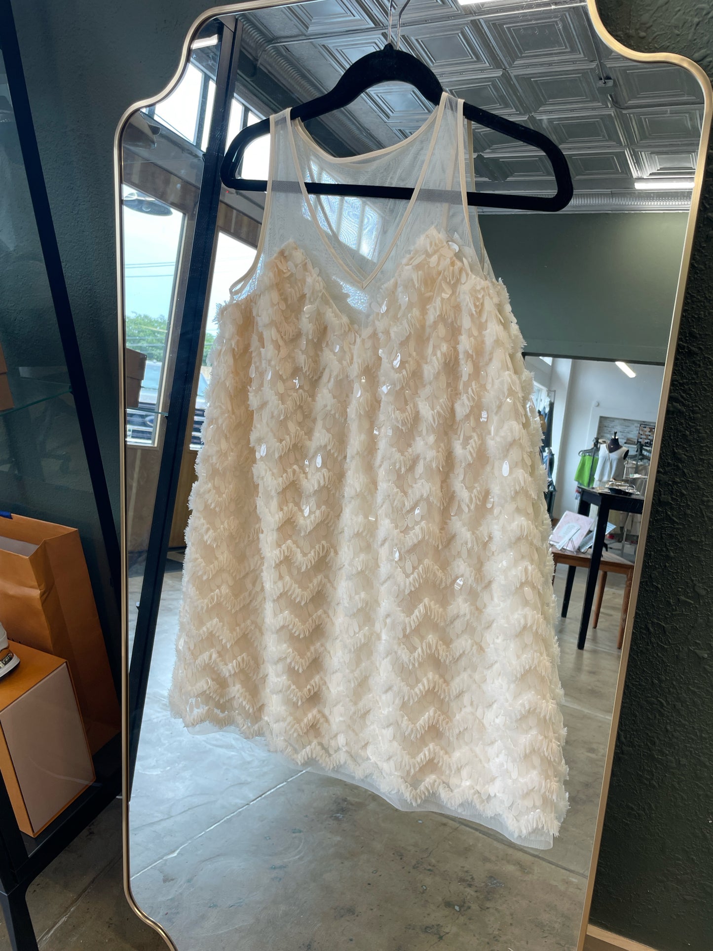 Maeve Size XXS Cream Dress