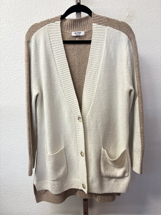 BB Dakota Size M Cream/Brown Cardigan