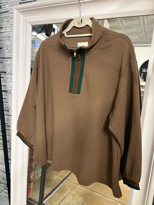 Umgee Size M Brown waffle Top