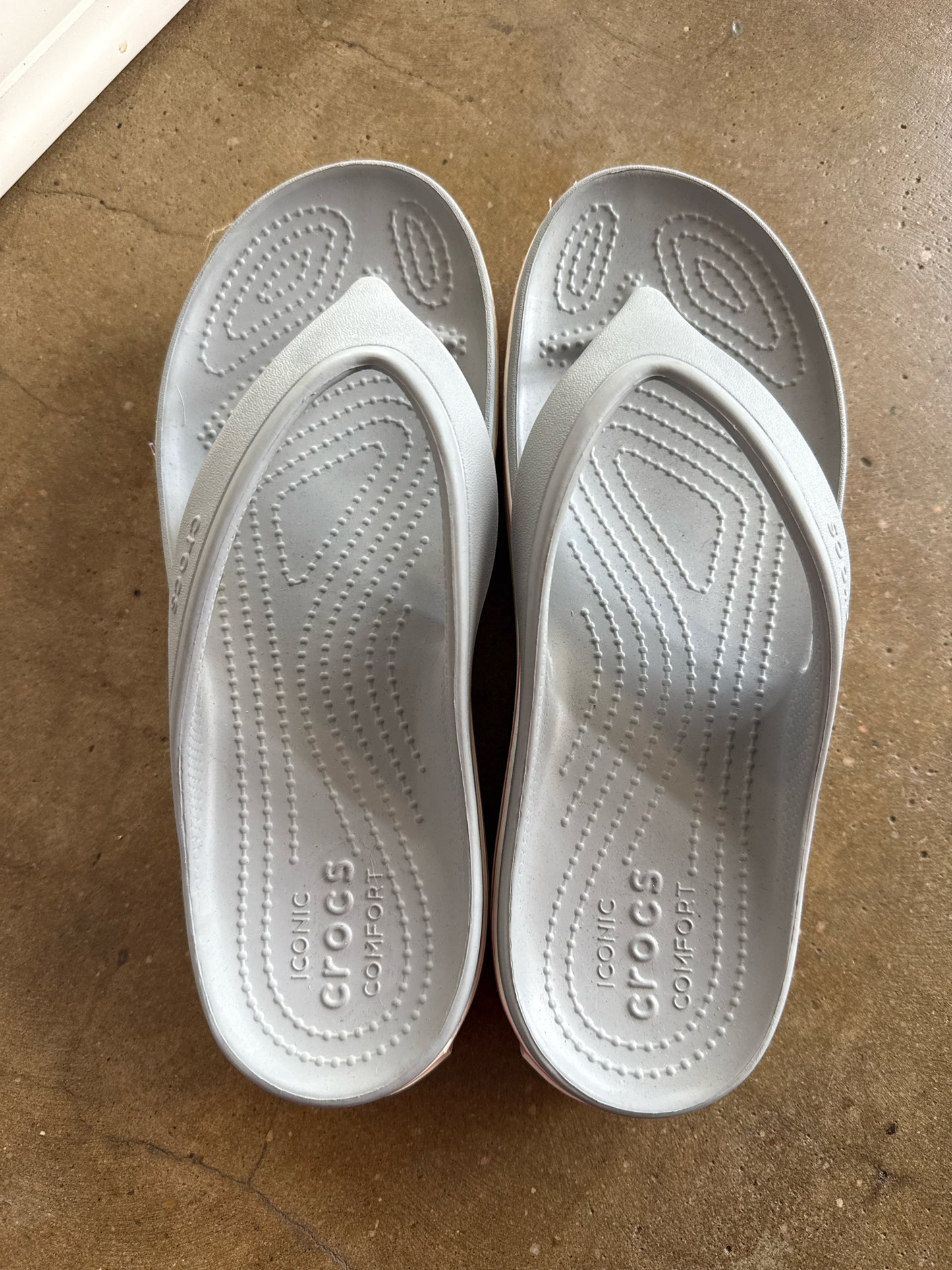 Crocs Shoe Size 9 Light Blue Flip Flops
