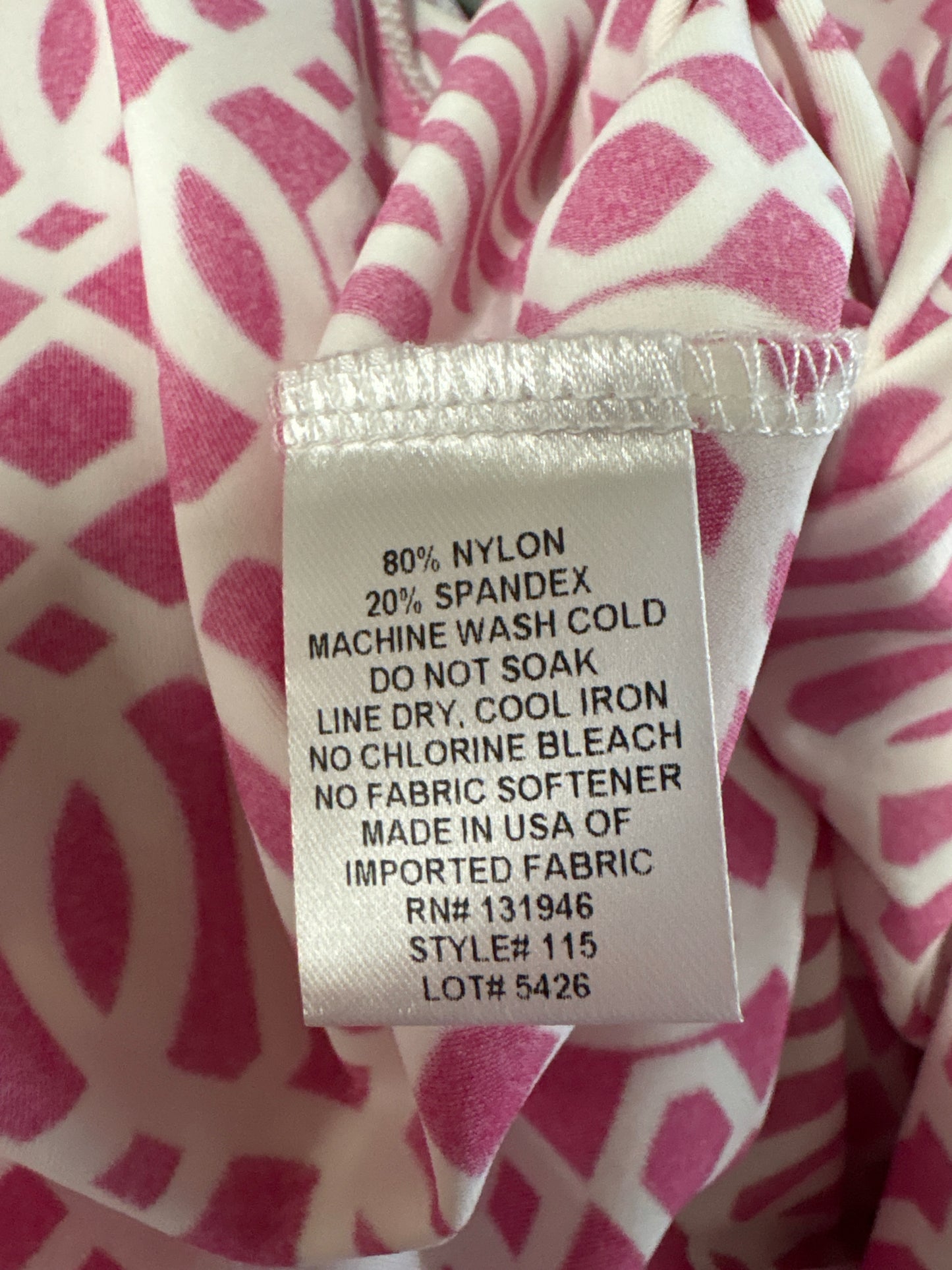 JUDE CONNALLY Size M pink and white Geometric Dress