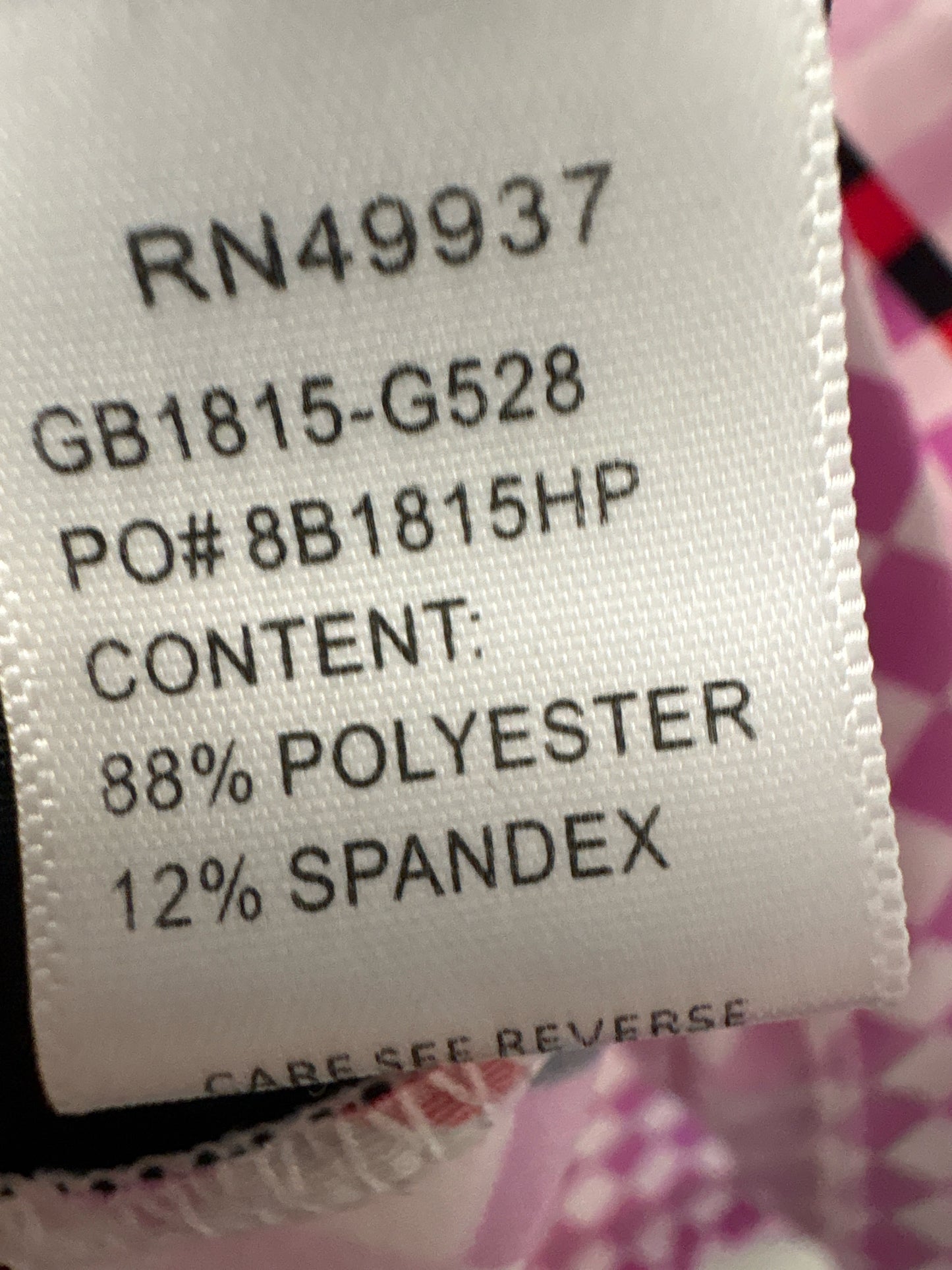 Tail Size XS Purple/Multi Checkered Tops