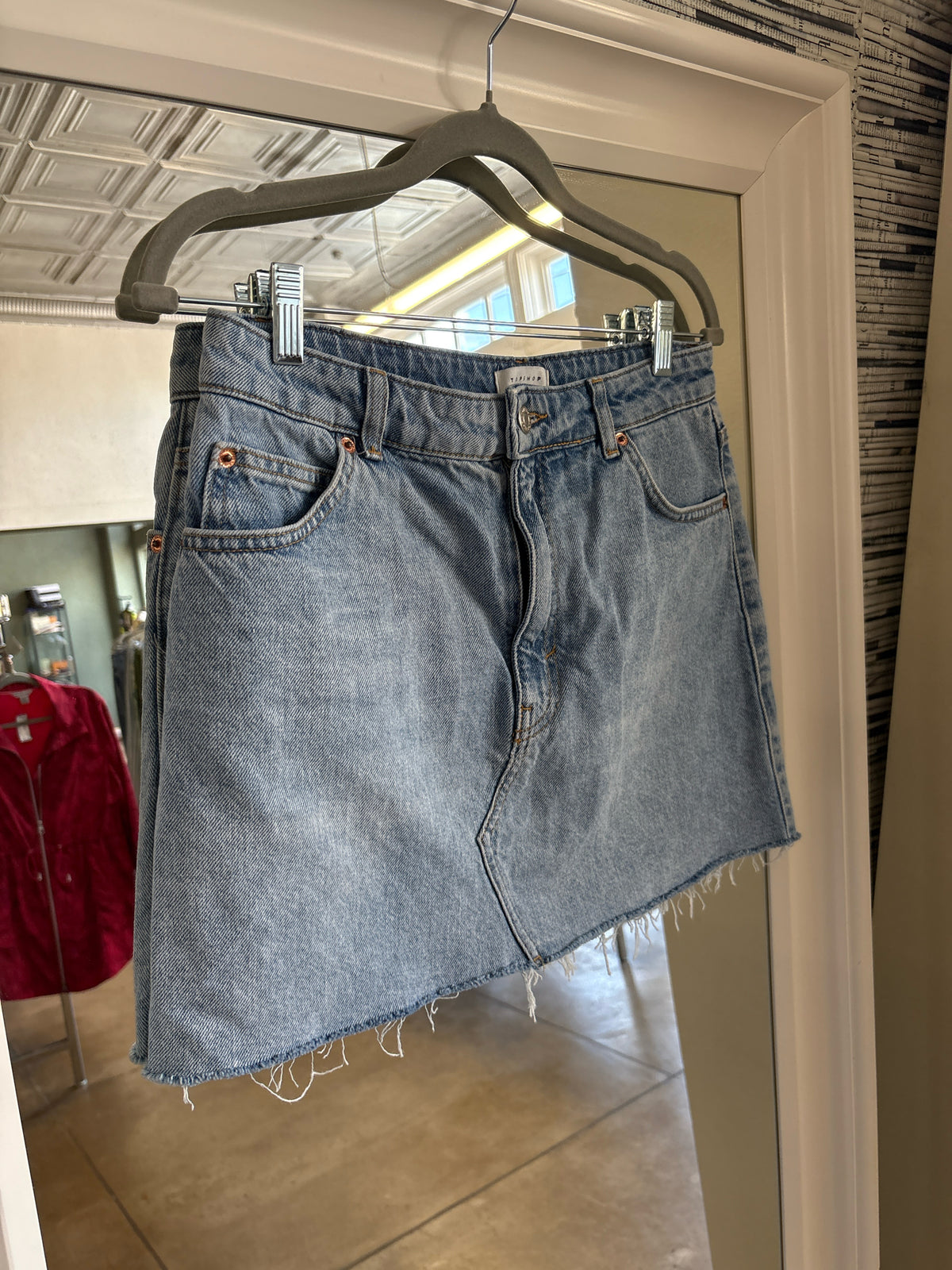 topshop Size 8 Jean Skirt