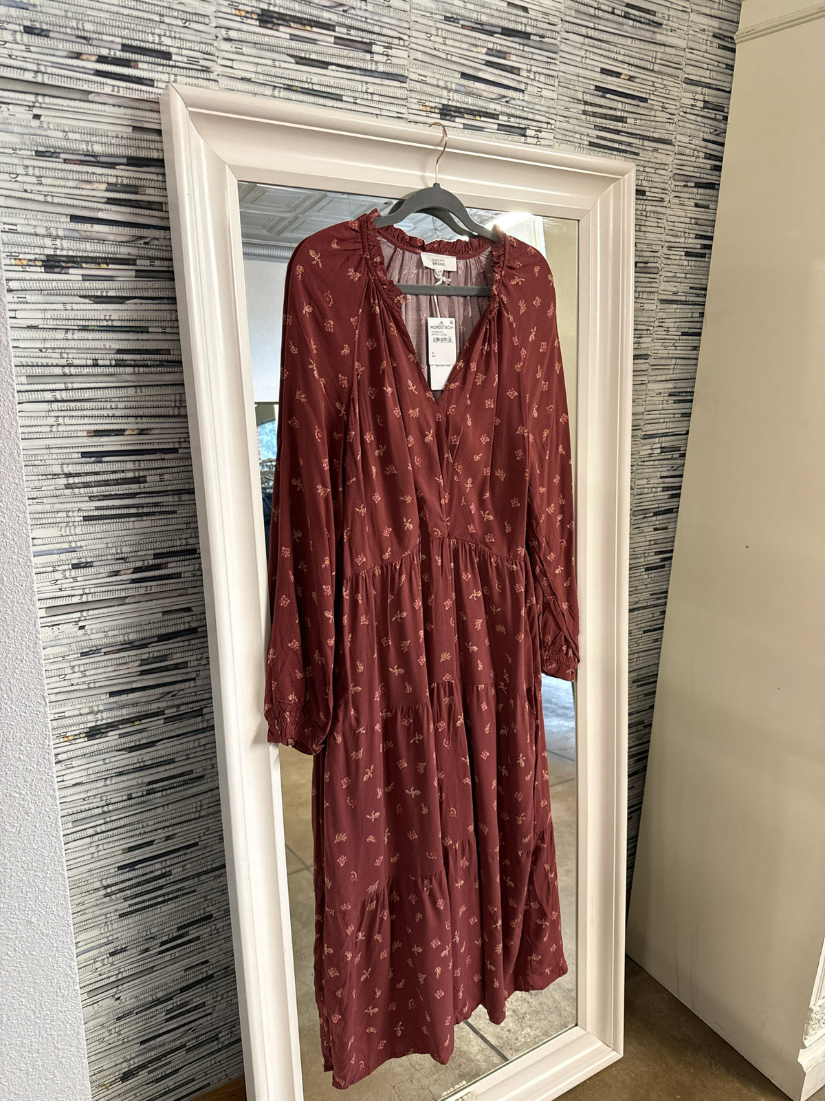 Lucky Brand Size XL Maroon Dress