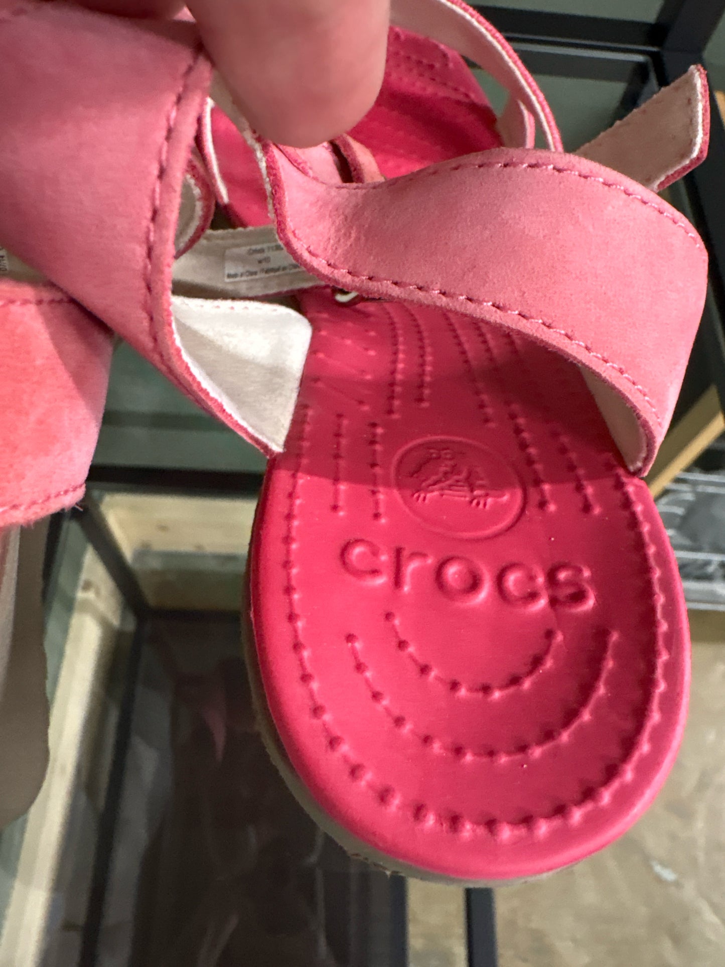 Crocs Shoe Size 10 Pink Wedge