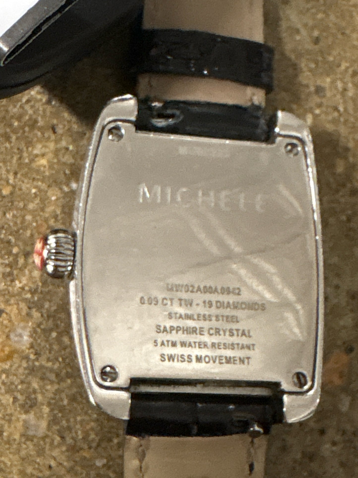 Michele Black/Silver Watch