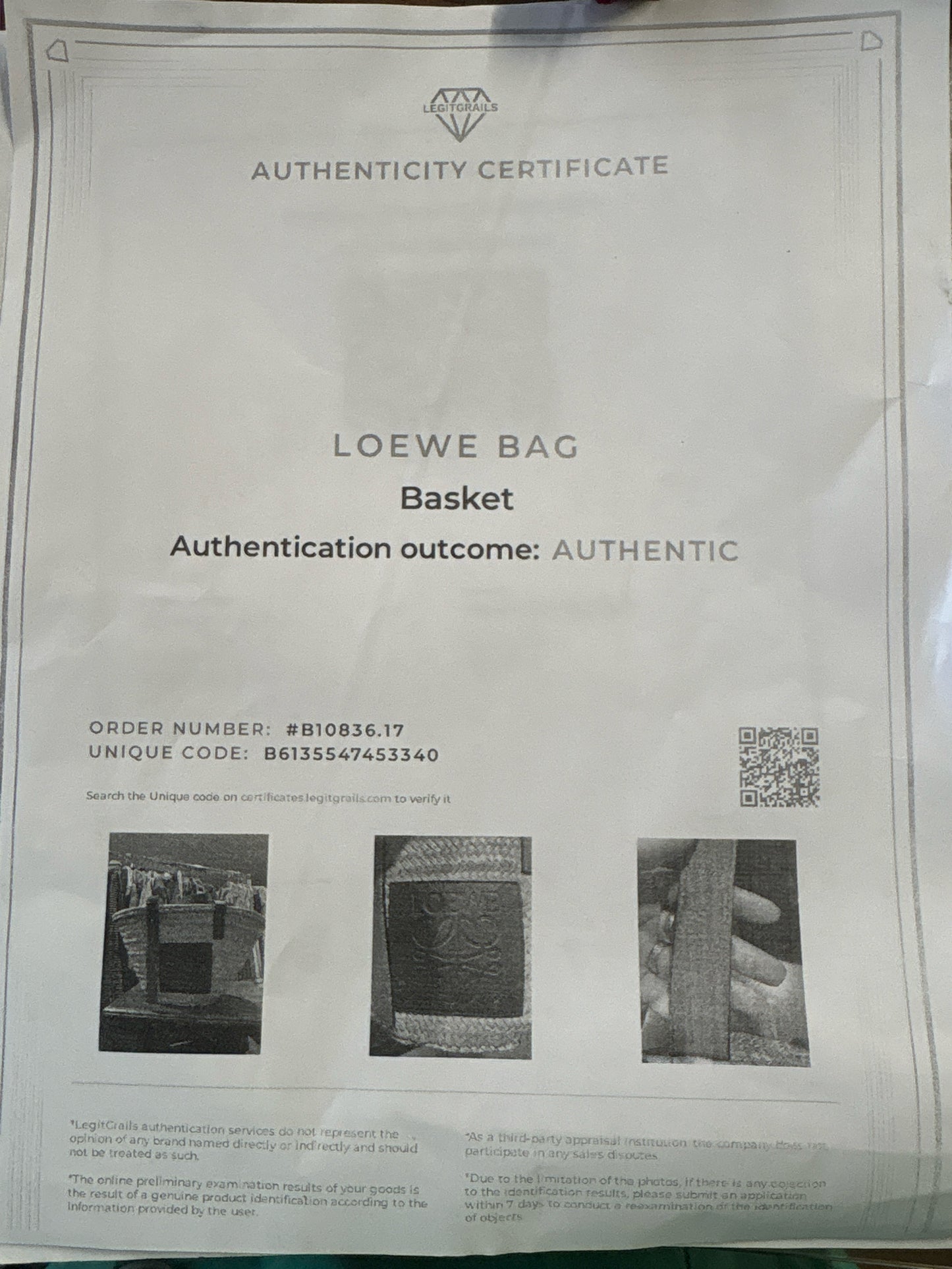 Loewe Cream/Navy Straw Luxury