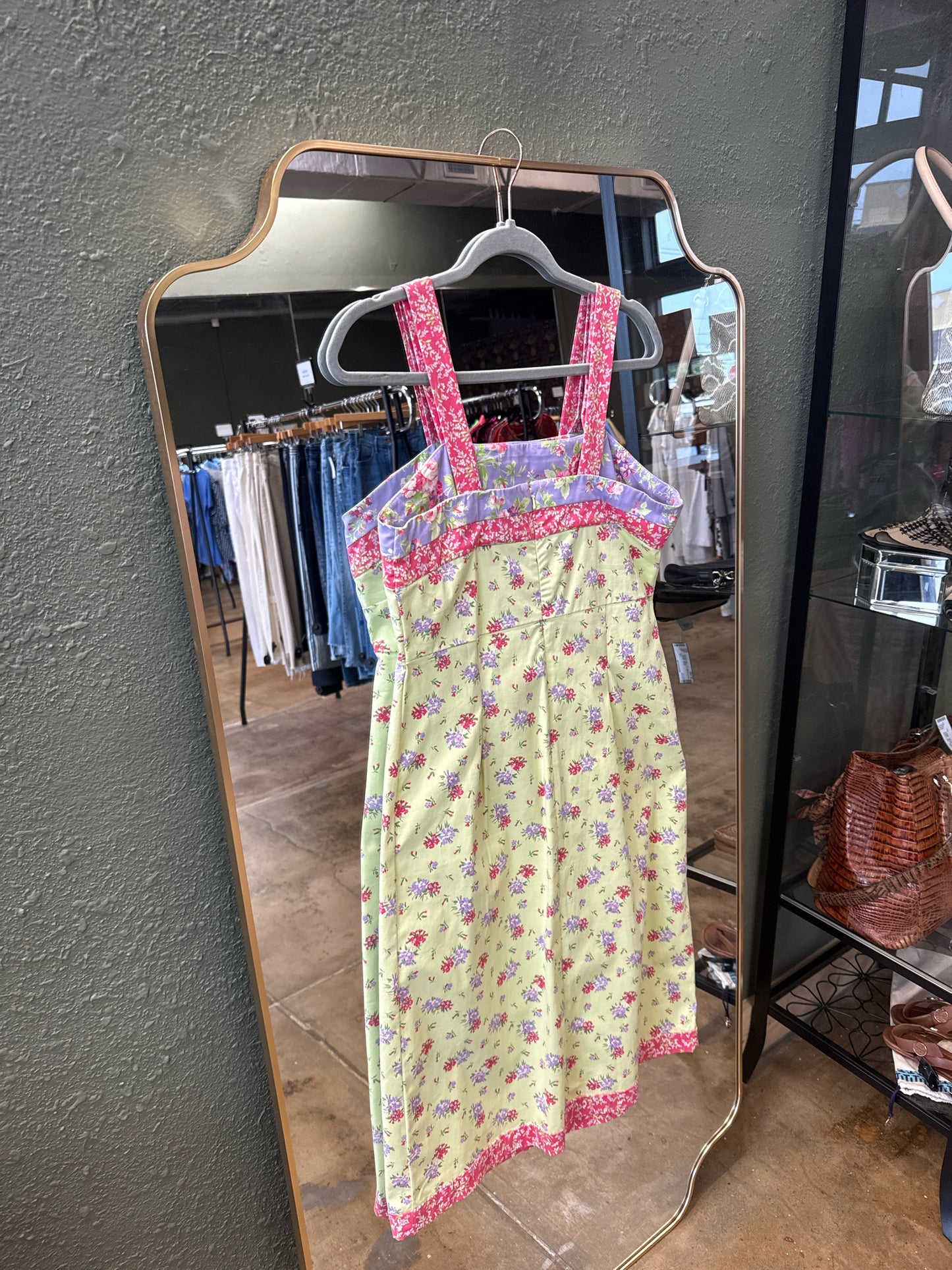 Hanna Andersson Size 10 Green/Pink Dress
