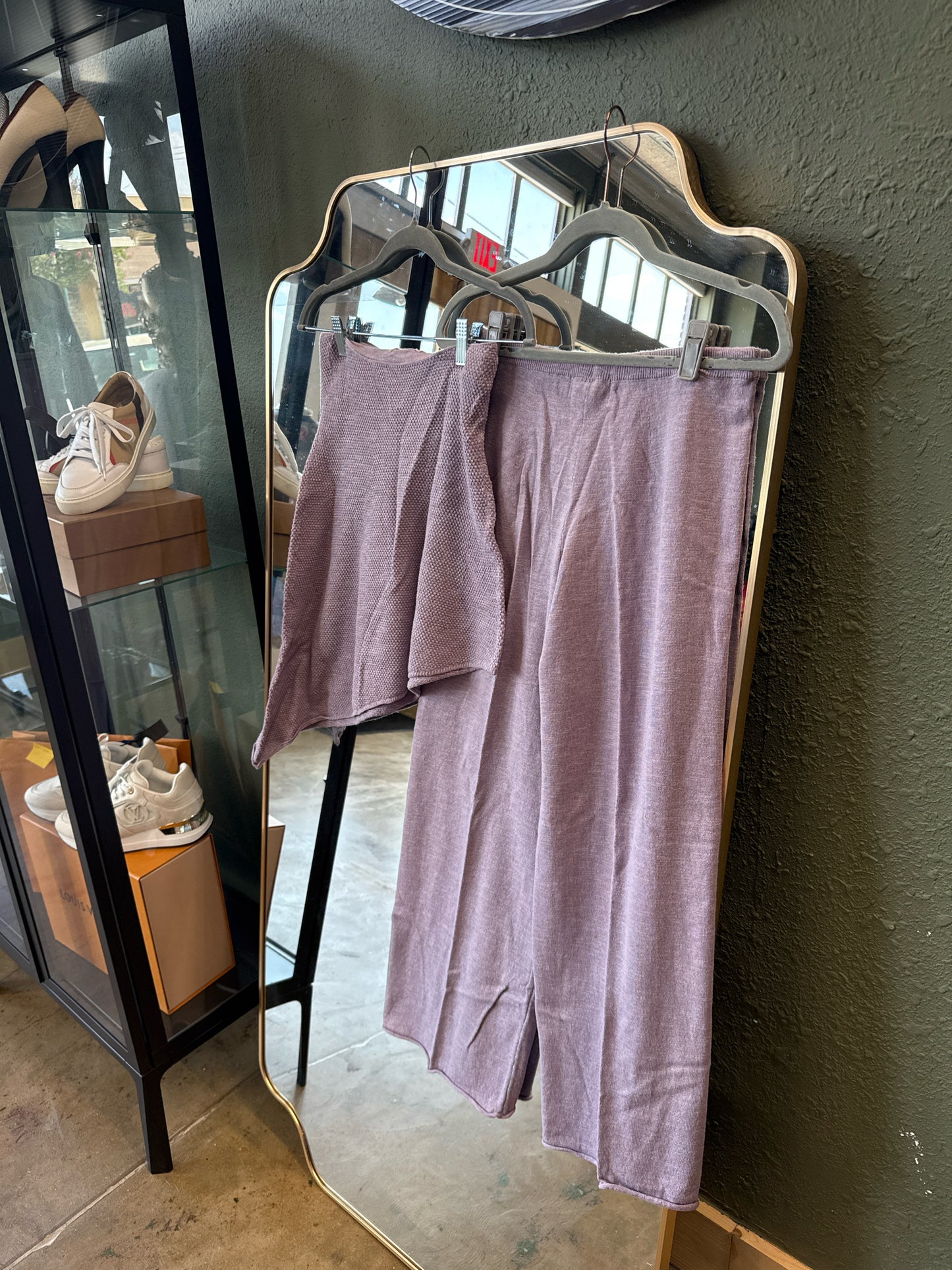 free-est Size XS Purple Top & Pant Set