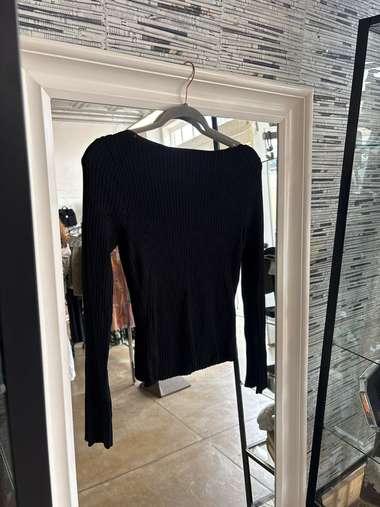 Abercrombie & Fitch Size M Black Ribbed Top