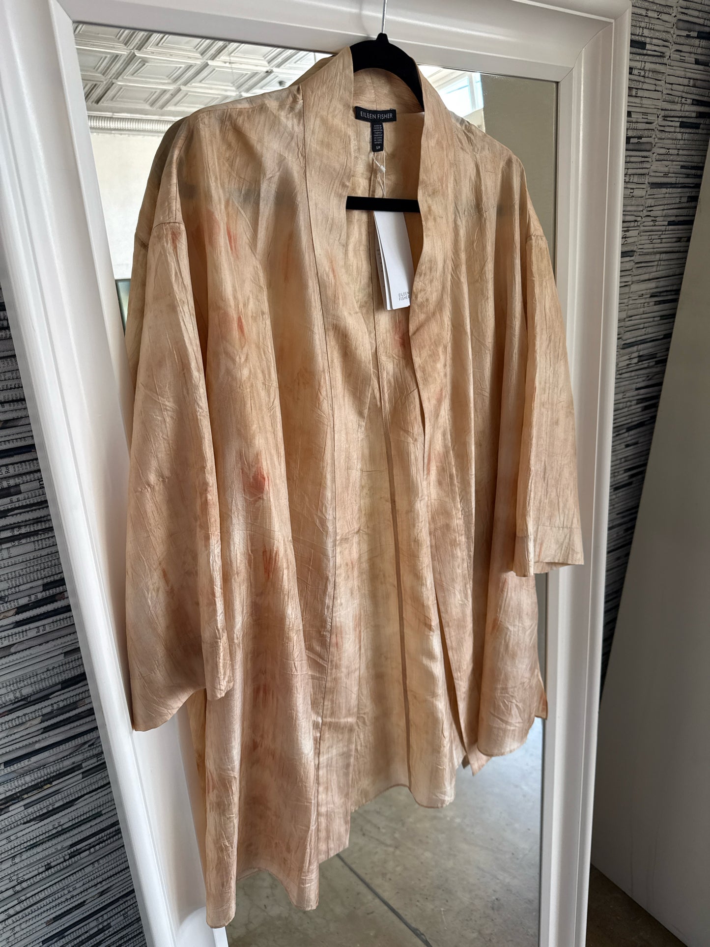 EILEEN FISHER Size S Tan Kimono/Shawl