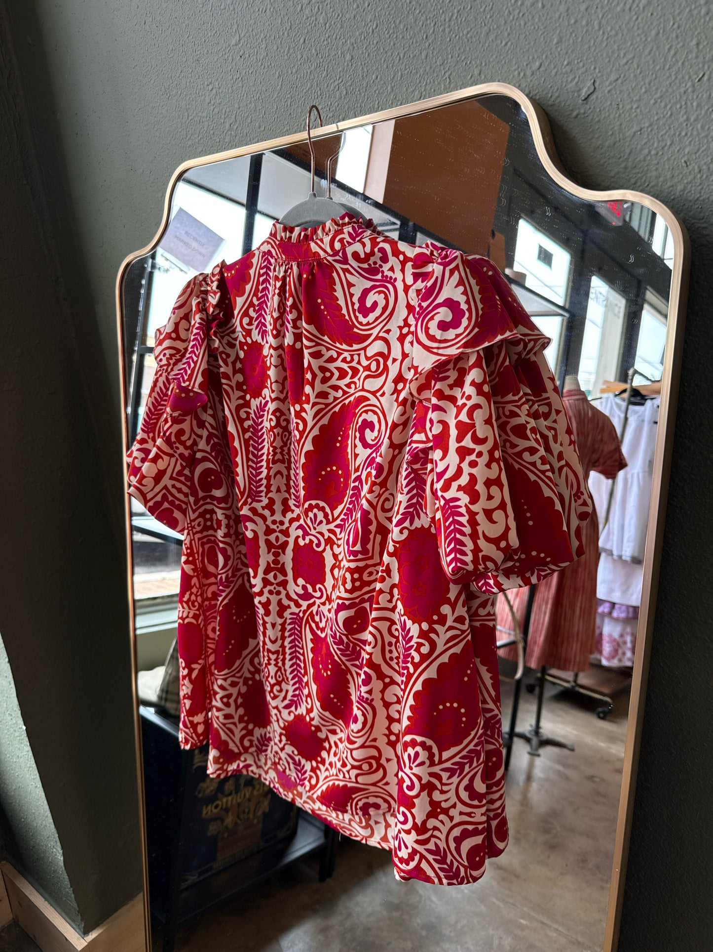 entro Size M Red/Pink Top