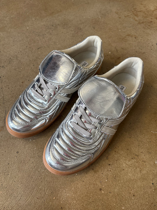 Steve Madden Shoe Size 9 Silver Sneakers