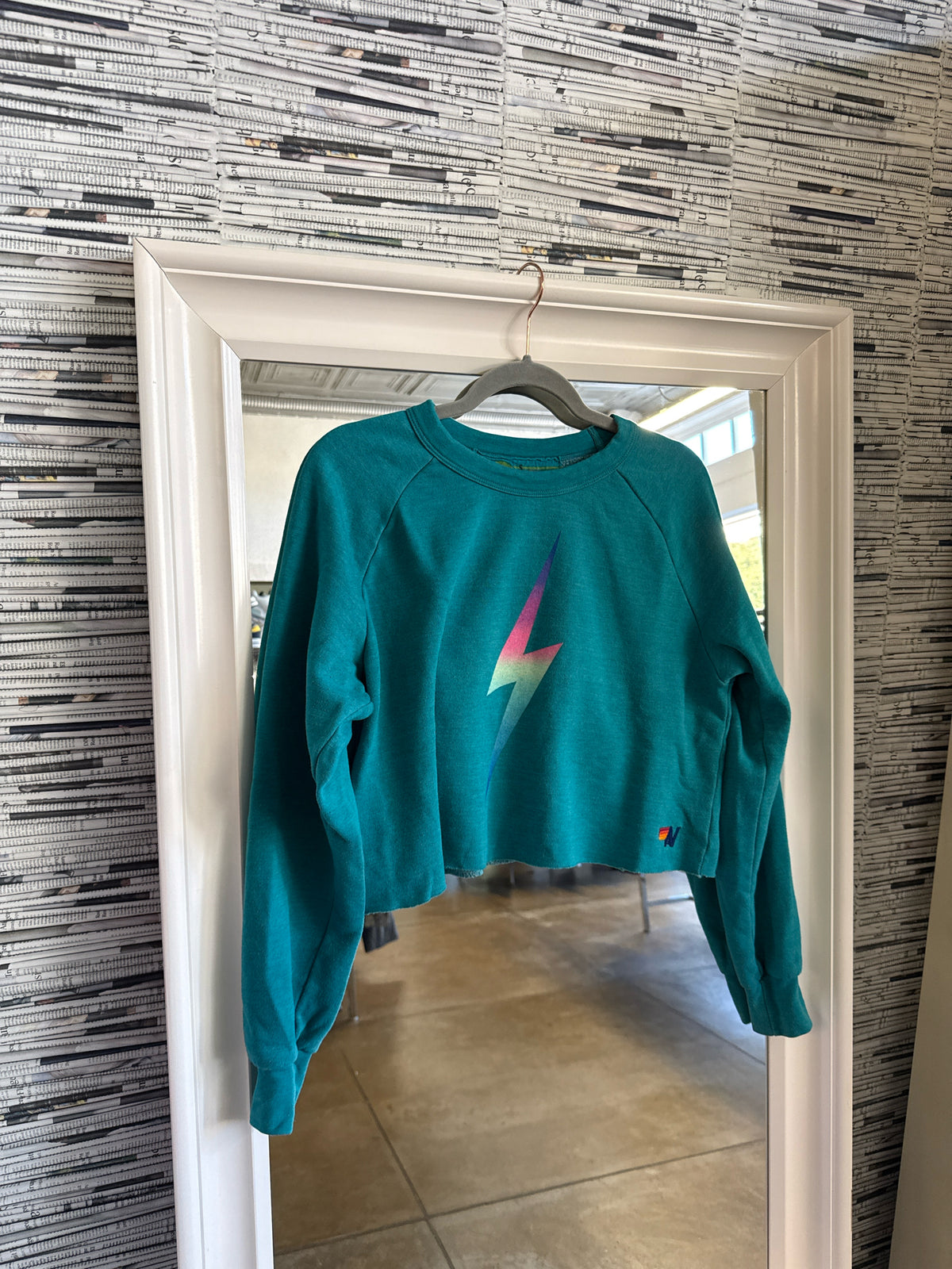 Aviator Nation Size S Teal Pullover/Hoodie