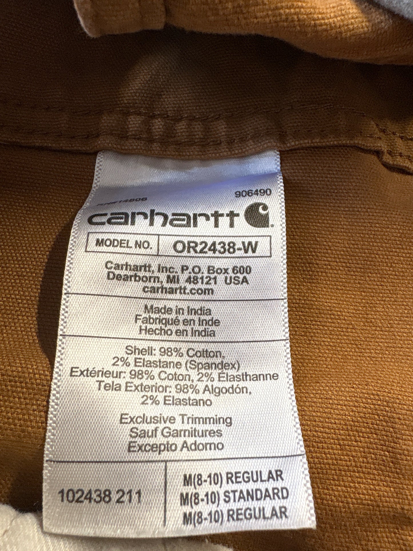 carhartt Size M Brown Overalls