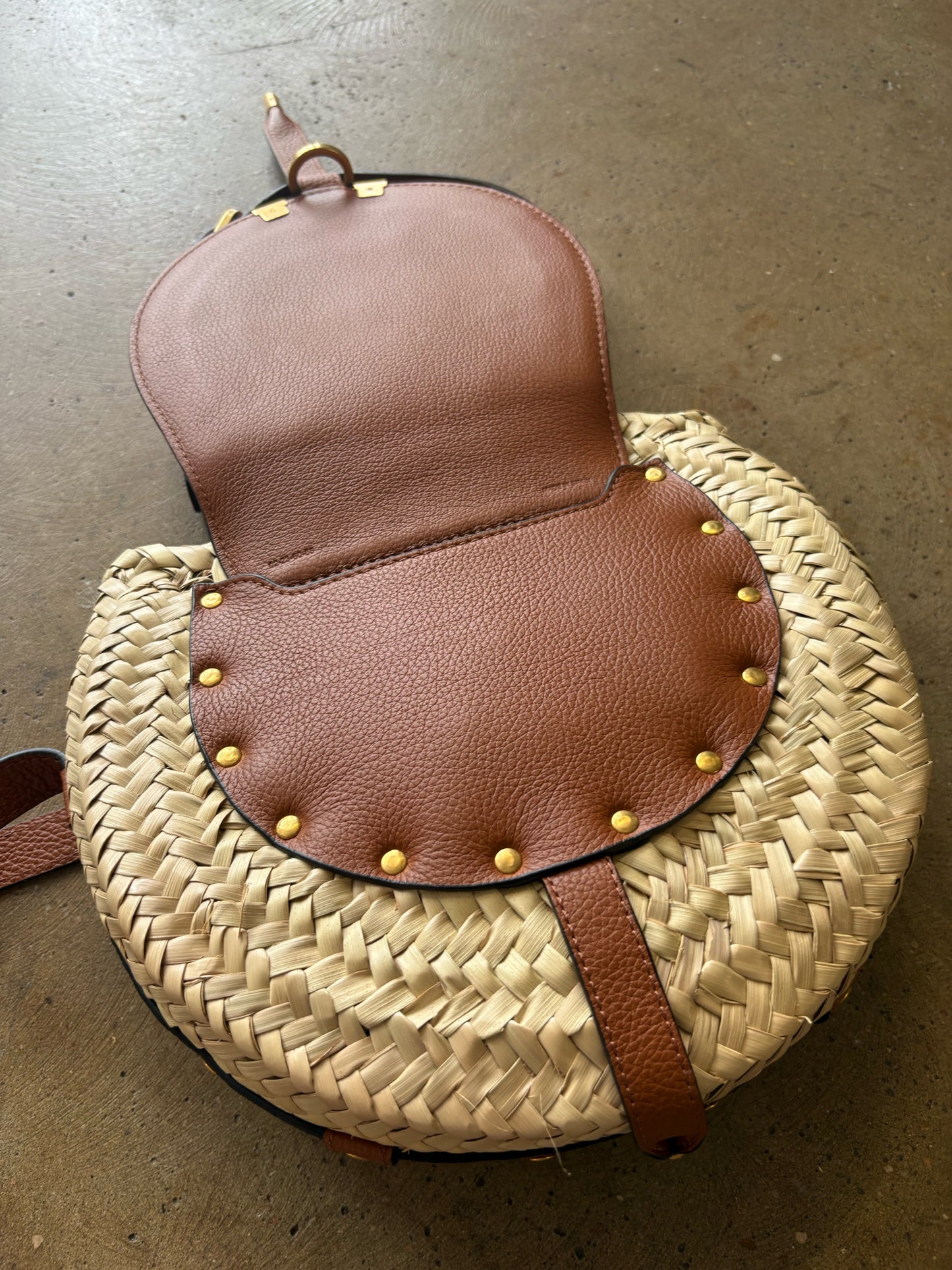 Chloe Cream/Tan Raffia Luxury
