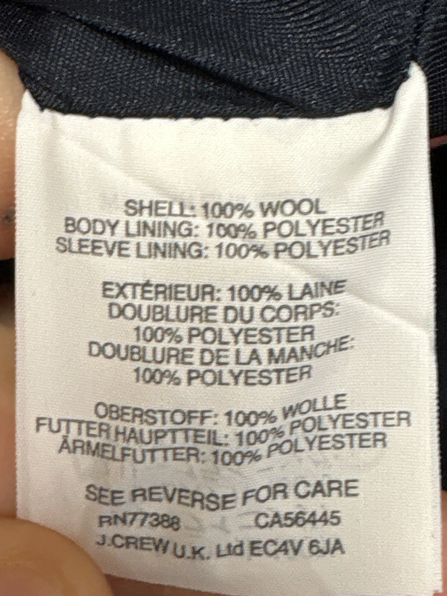 J. CREW Size XS B&W Houndstooth Jacket