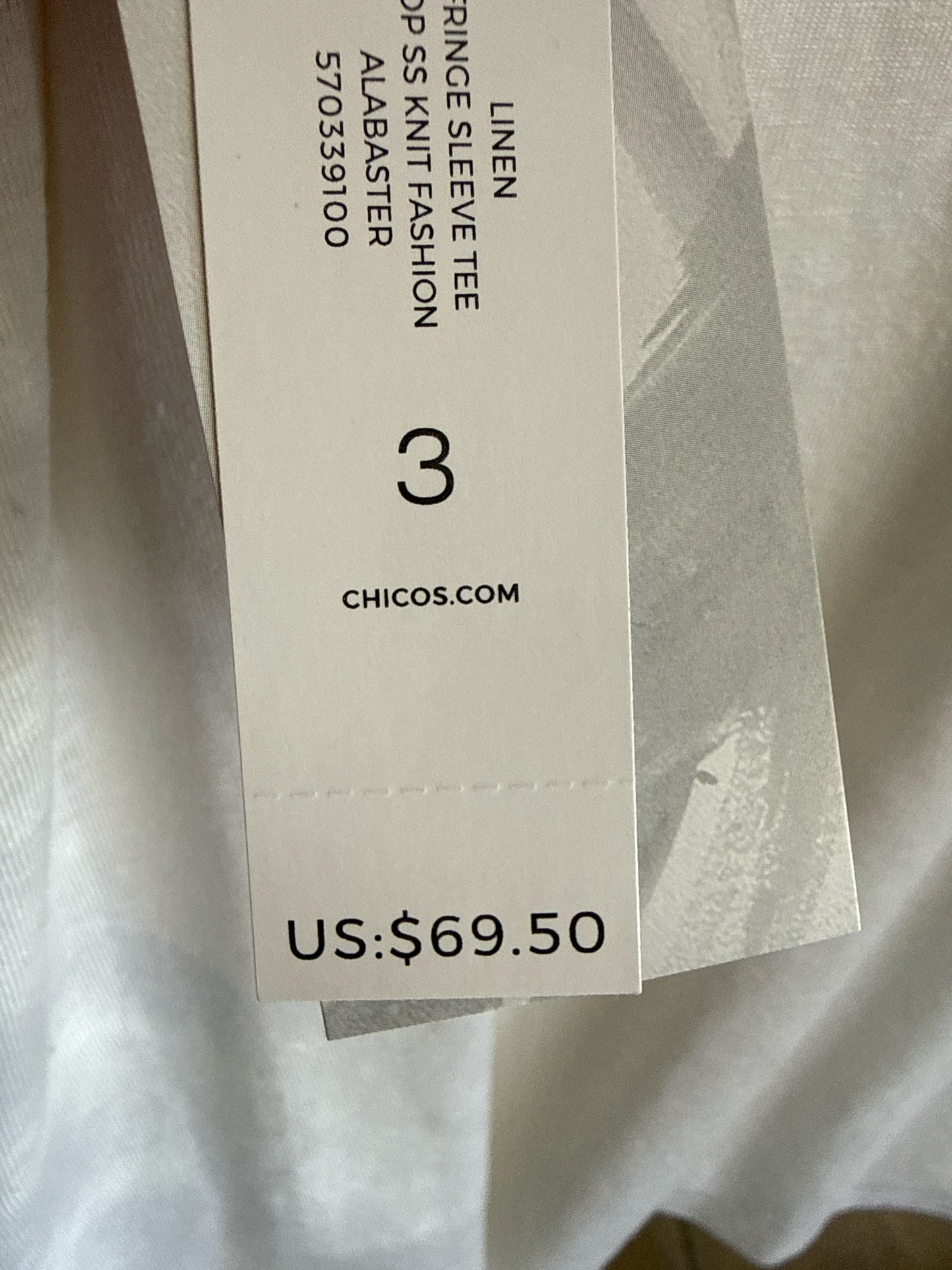 CHICO'S Size XL White Top