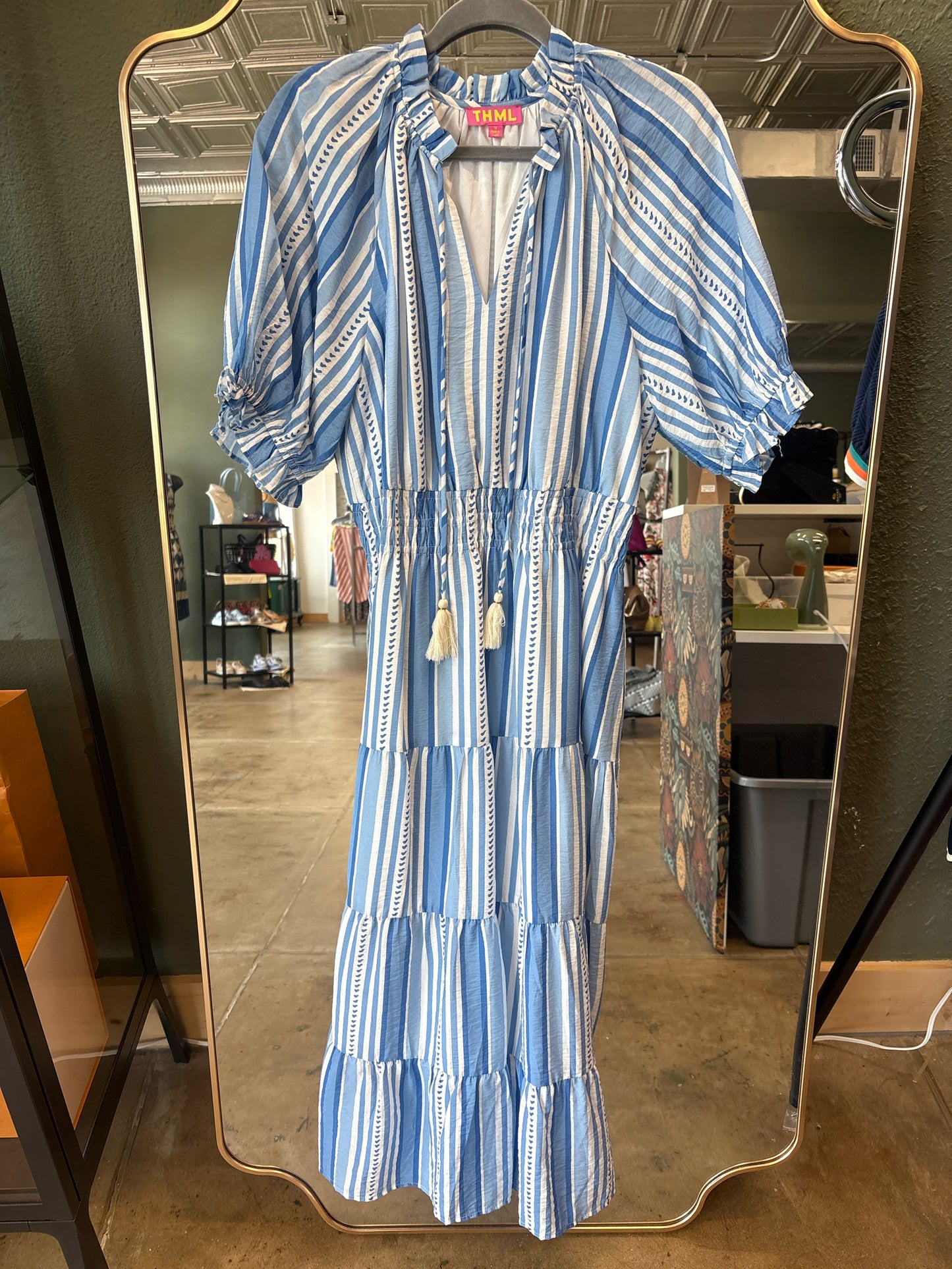 THML Size M blue and white Dress