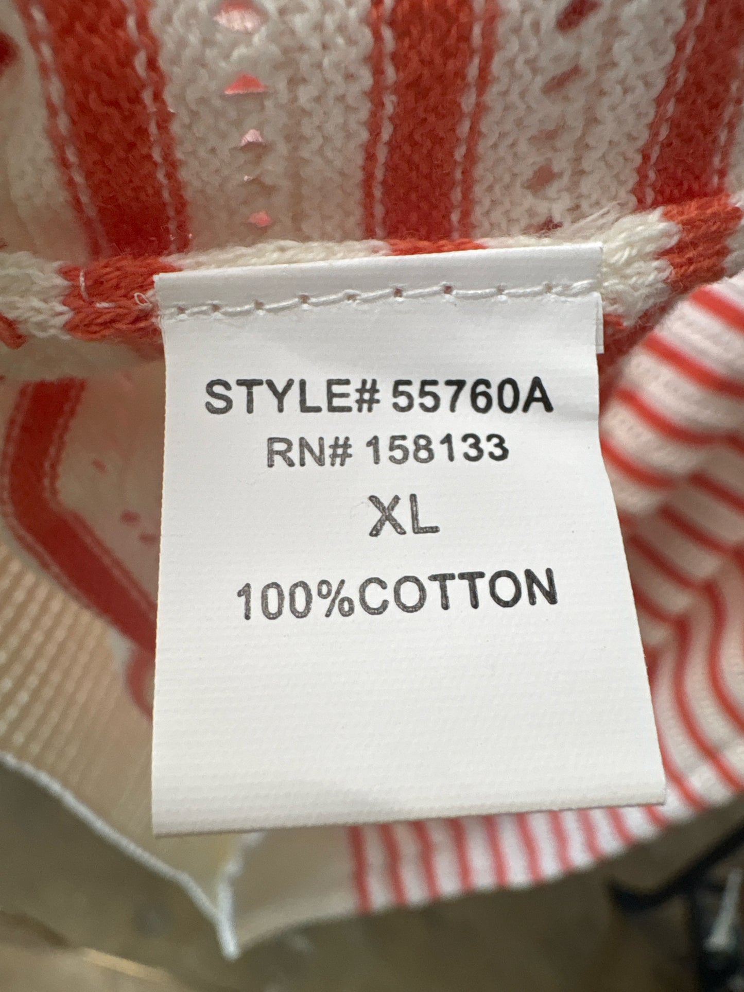 staccato Size XL Orange/Cream Top