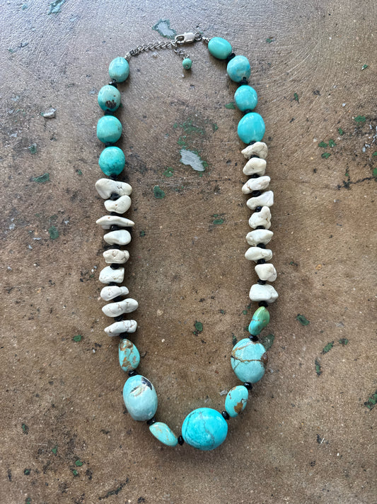 Turquoise/White Necklace