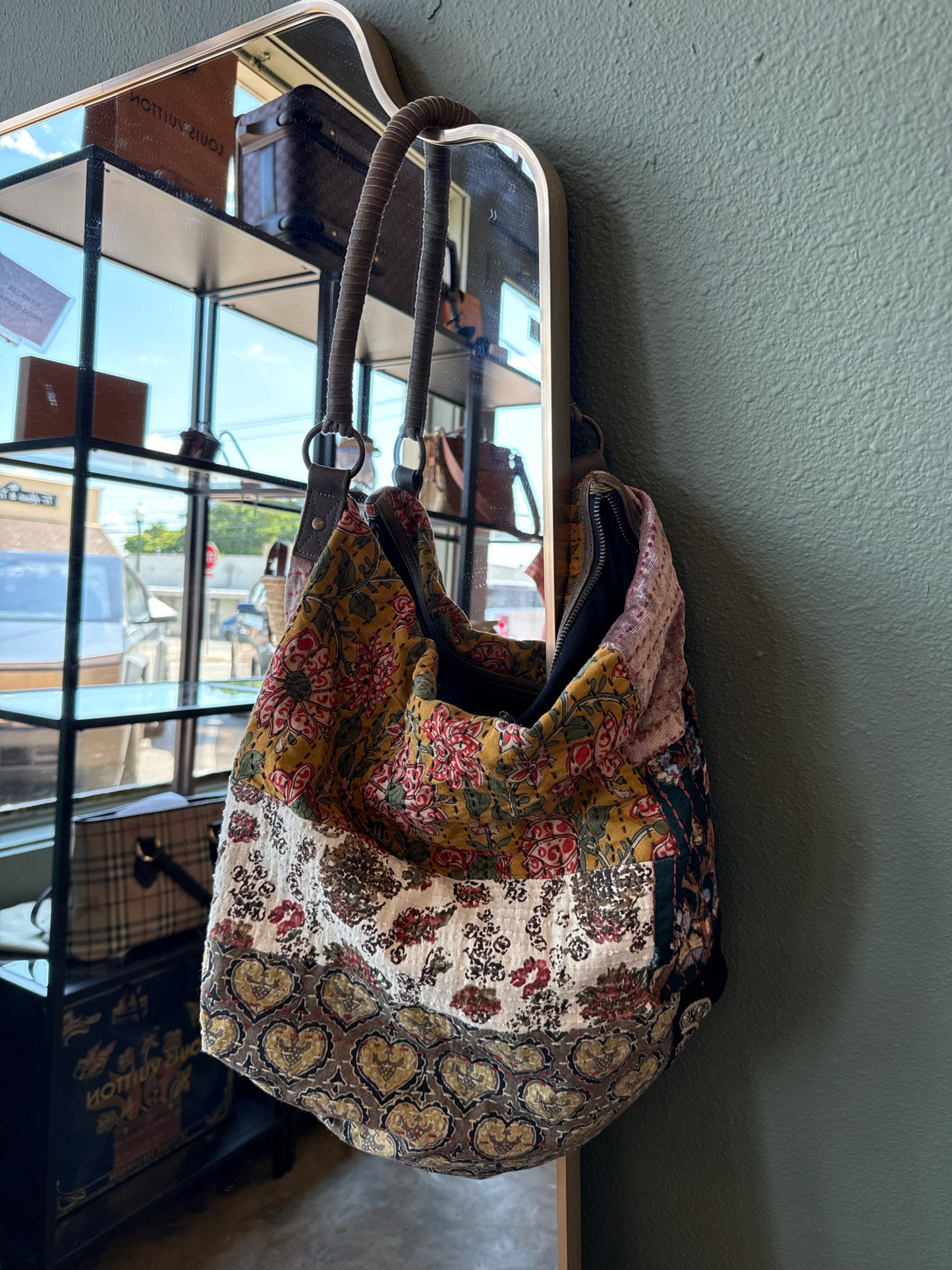 Cleo + Wolf Yellow/Brown Bag