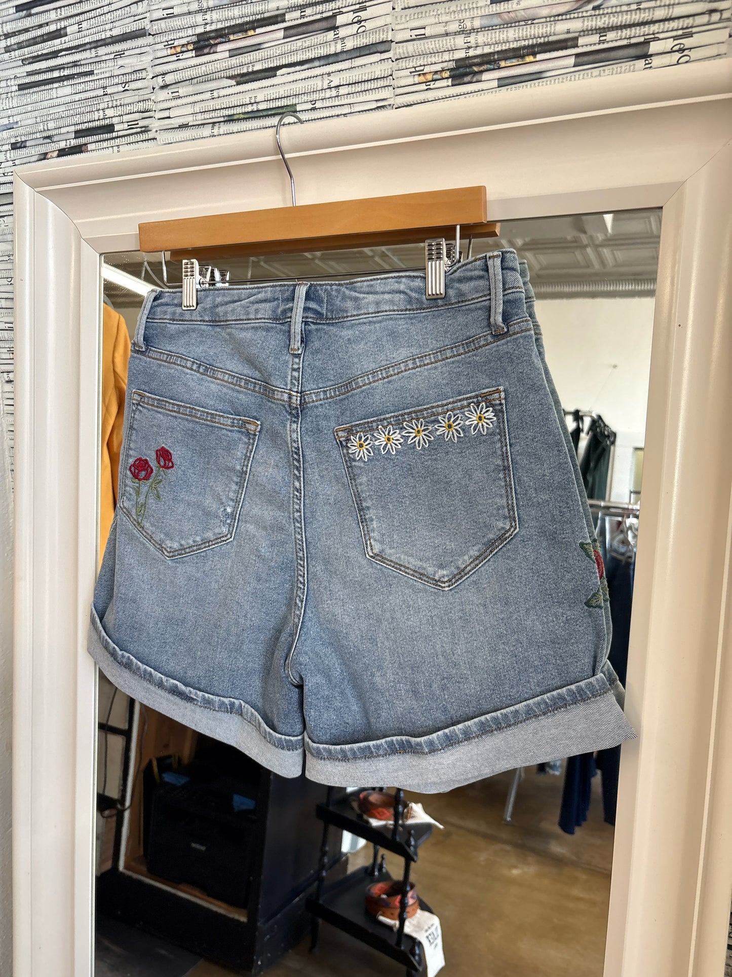 Driftwood Size 28 Denim Embroid. Shorts