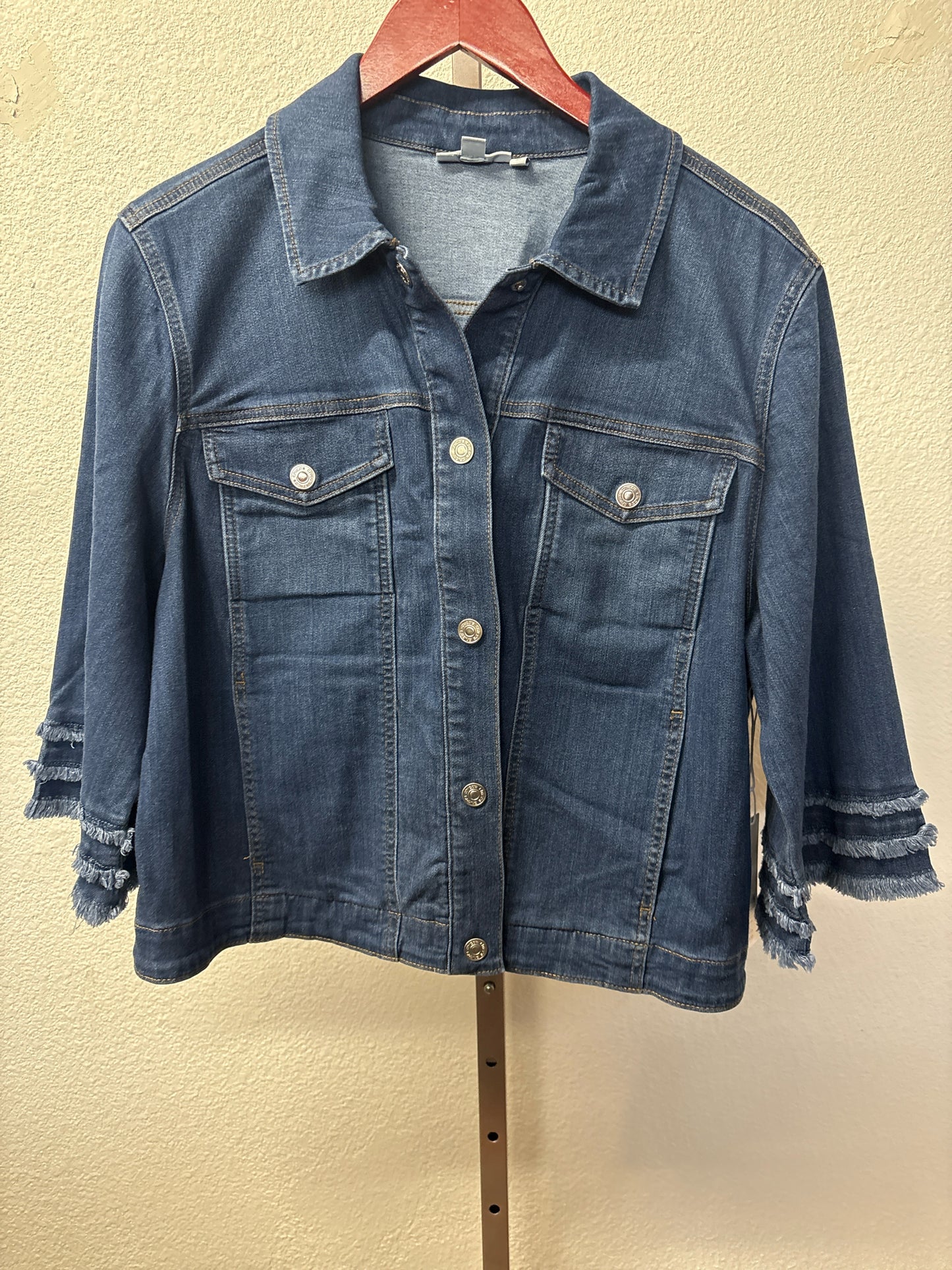 CHICO'S Size XL Denim Jacket