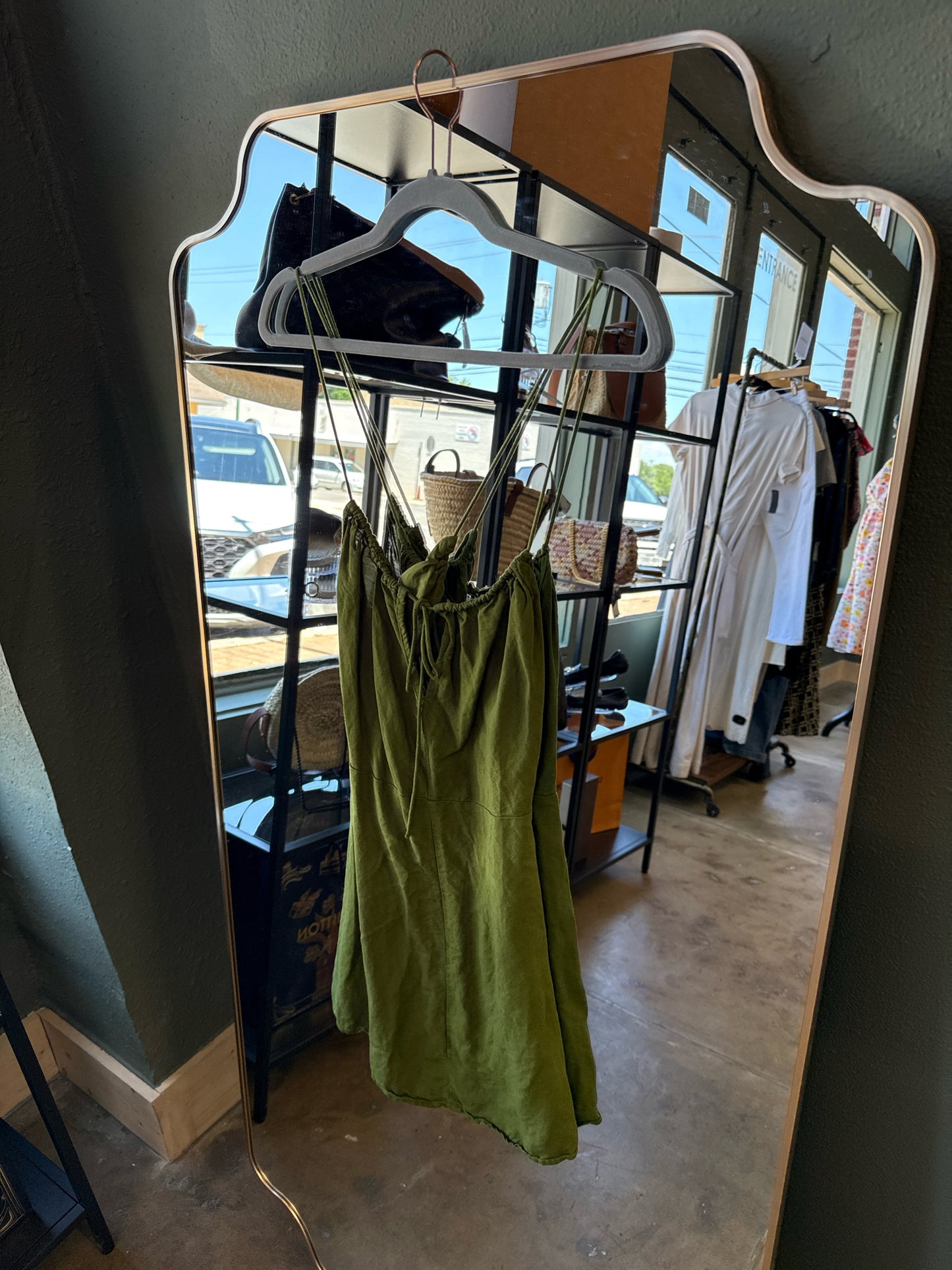 H&M Size S Green spagetti strap Dress