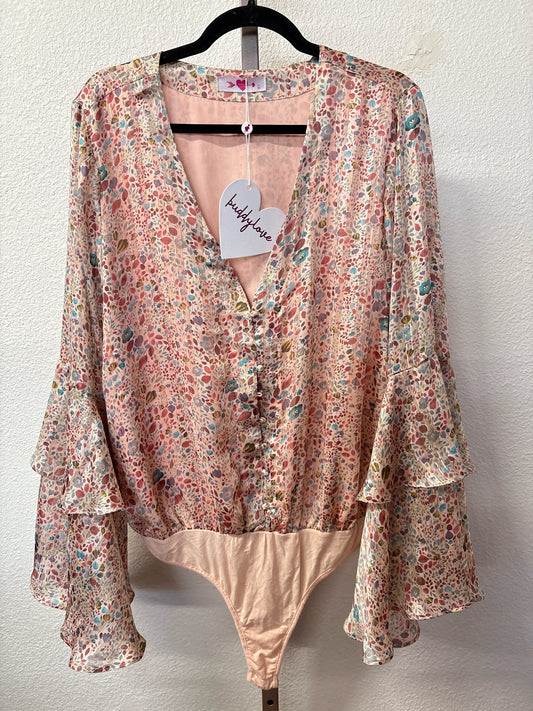 buddy love Size L Pink/multi Petals Bodysuit