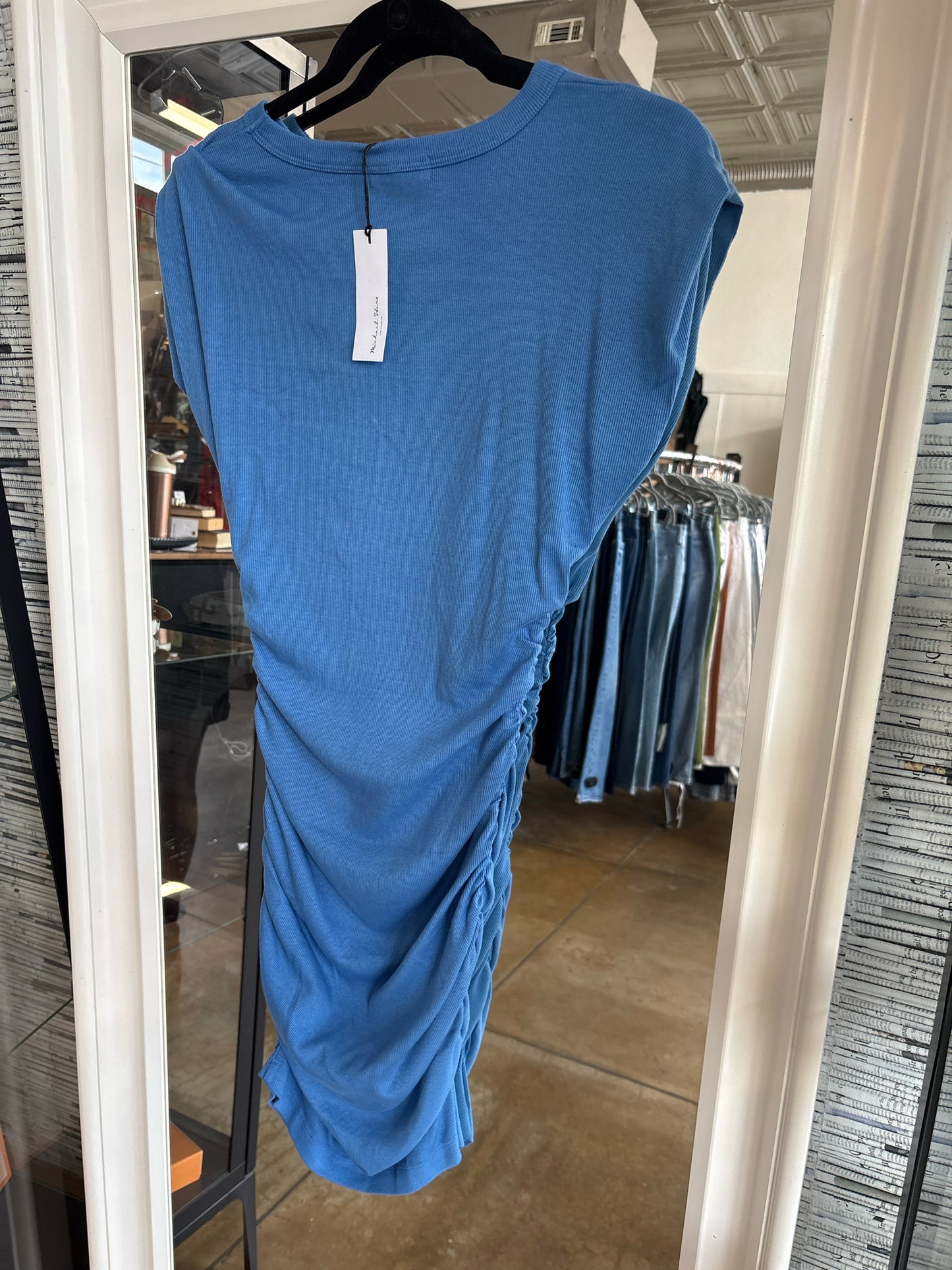 Michael Stars Size S Light Blue Ribbed Dress
