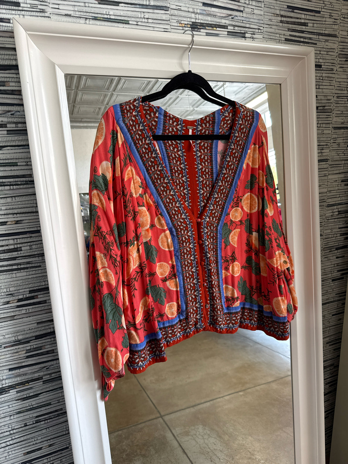 free people Size L Orange/Multi Top