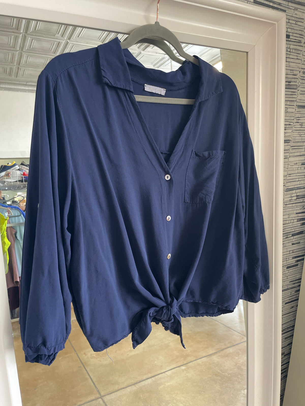 Milio-Milano Size L Navy Two Piece Set
