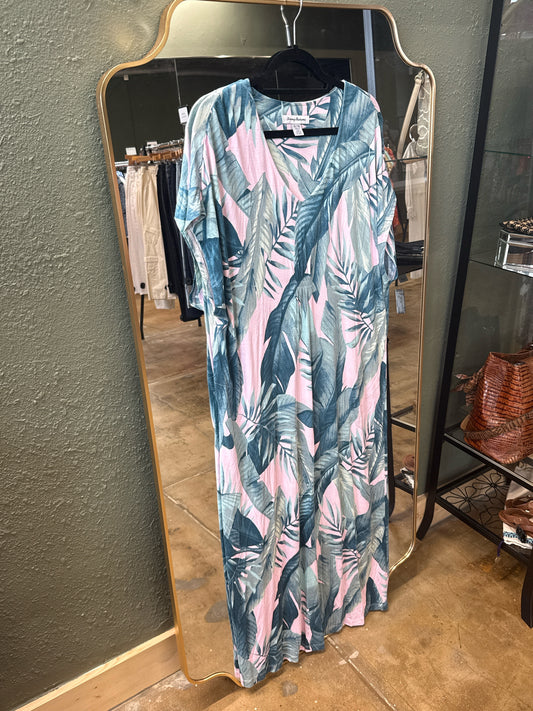Tommy Bahama Size XL Pink/Green Dress