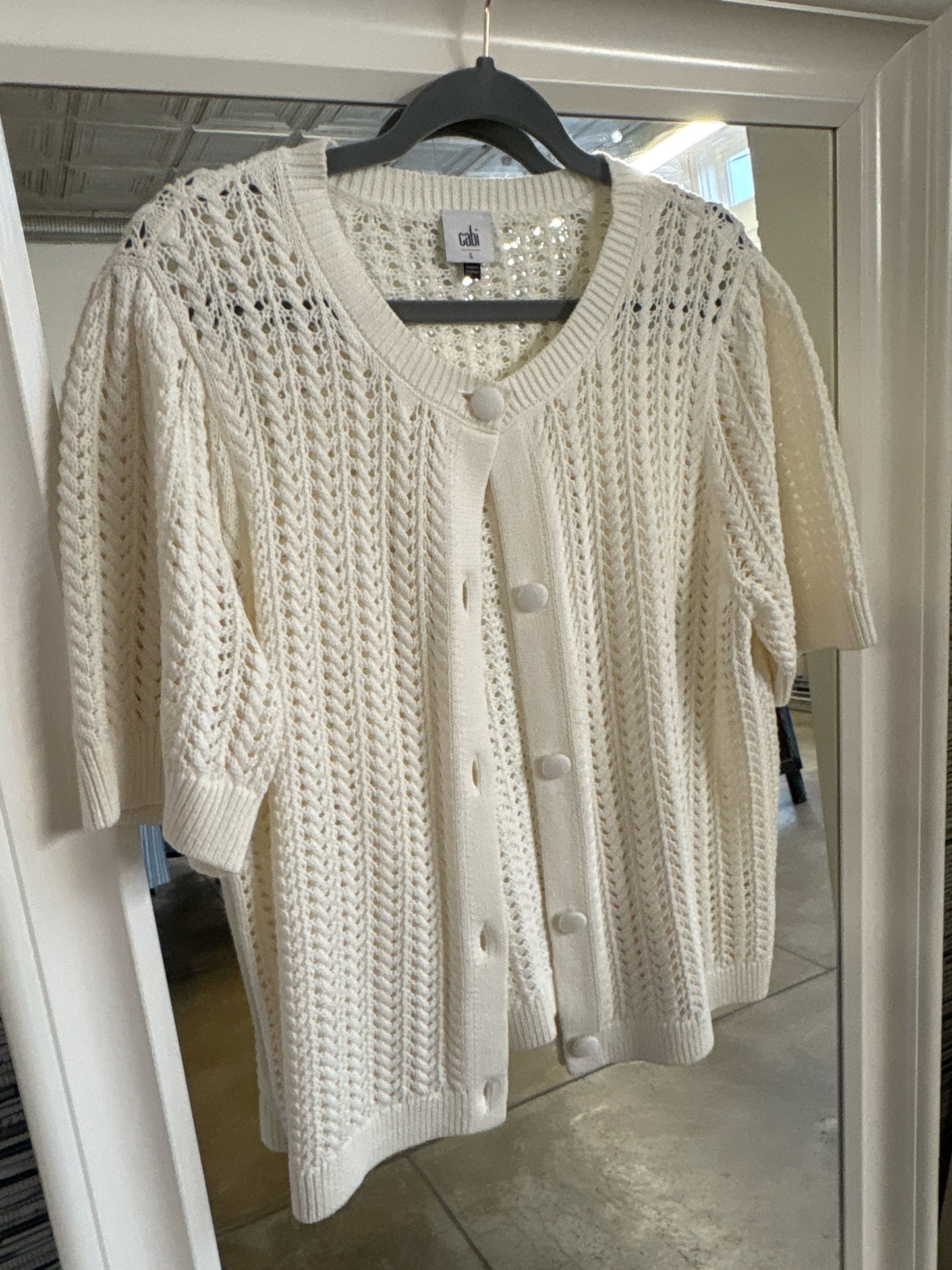 Cabi Size L Cream Sweater