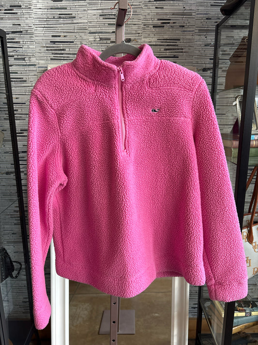 Vineyard Vines Size L Pink Fuzzy Pullover/Hoodie