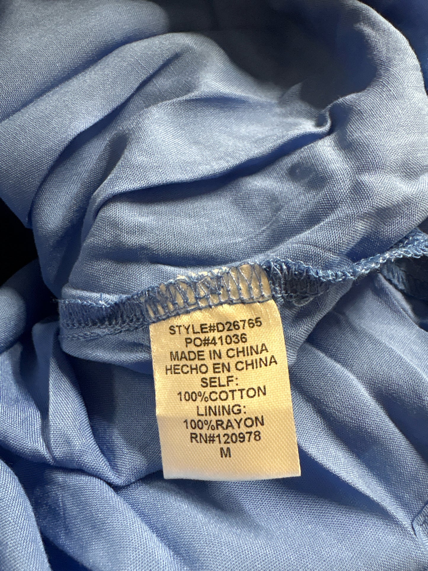 entro Size M Blue/Multi Wave Dress